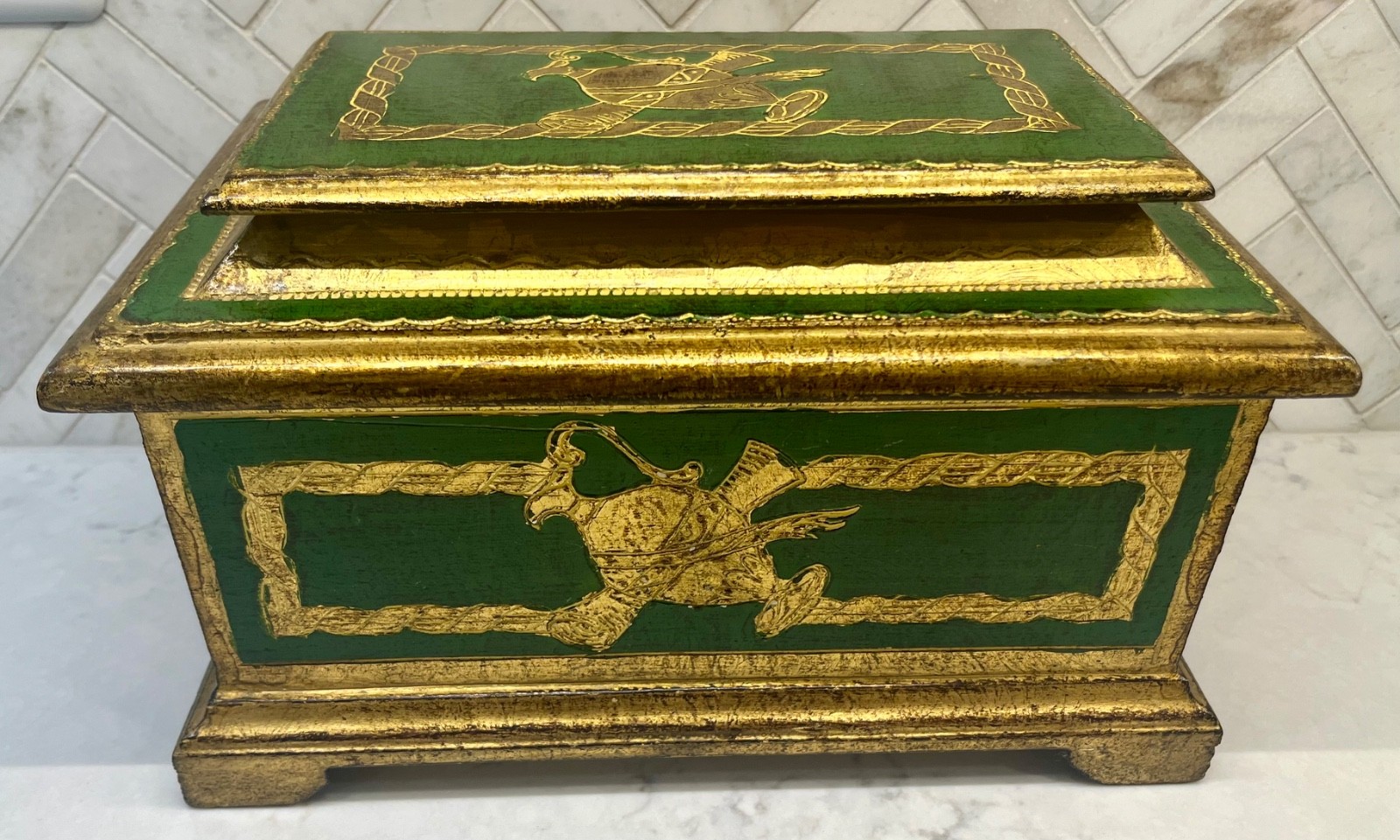 Extraordinary Florentine Large Gilt Wood Box Extraordinary Florentine Large Gilt Wood Box