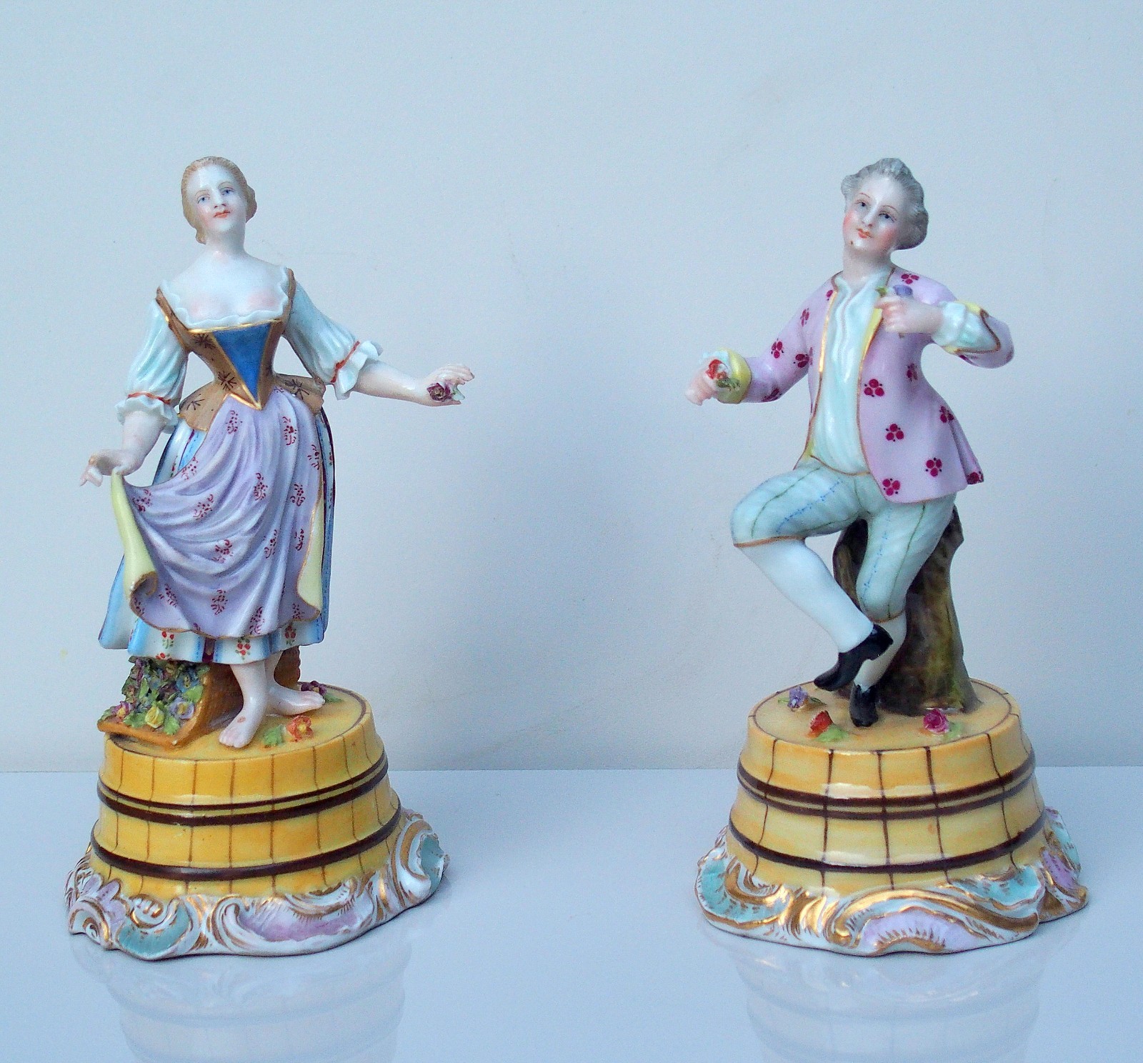 Antique Porcelain Figures Carl Theme Dresden Rudolstadt Volkstedt Frankenthal