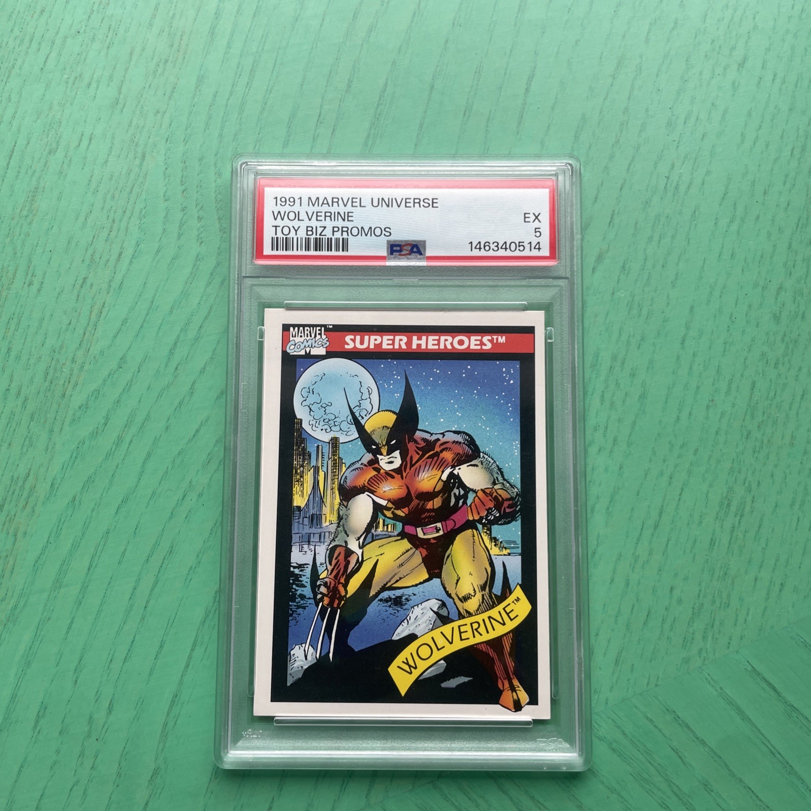 1991 Marvel Universe Toy Biz Promos Wolverine Promo Marvel (MCU) Card PSA 5
