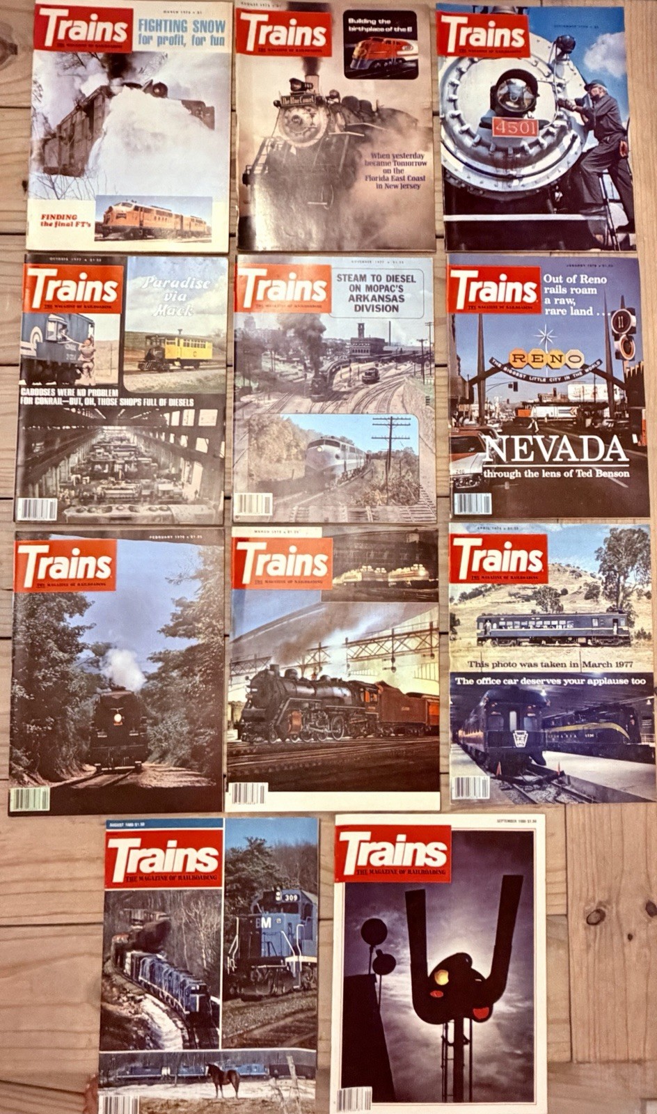 VTG Trains Magazine Lot 1976-1980 Mar Aug Sep Oct Nov Illustrated Railroading