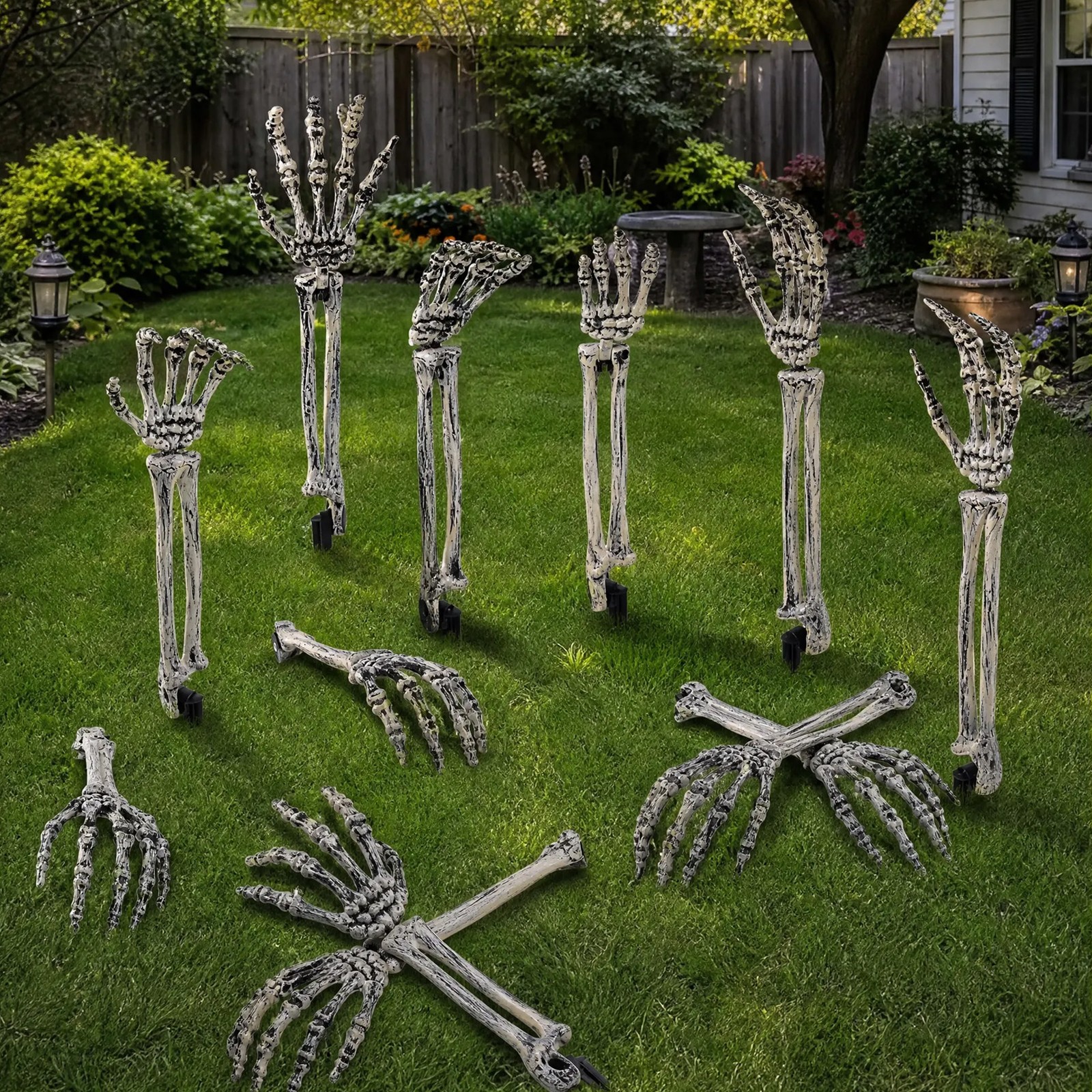 6 Pairs Skeleton Hand Yard Stakes – Halloween Skeleton Arm Outdoor Decor 6 Pairs Skeleton Hand Yard Stakes – Halloween Skeleton Arm Outdoor Decor