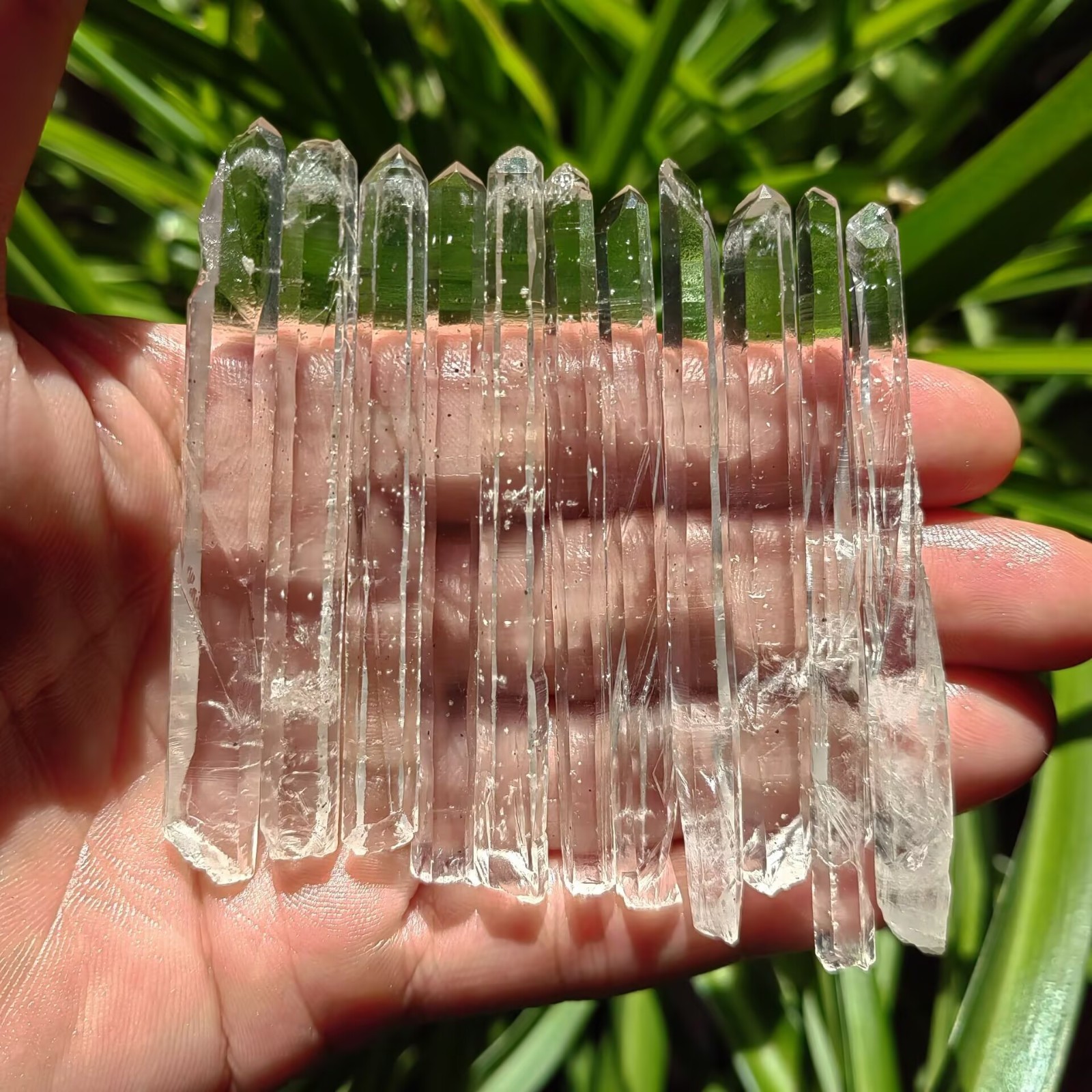 58g11pcs Natural Clear Quarts Crystal Single Point Rough Specimens Healing d4077