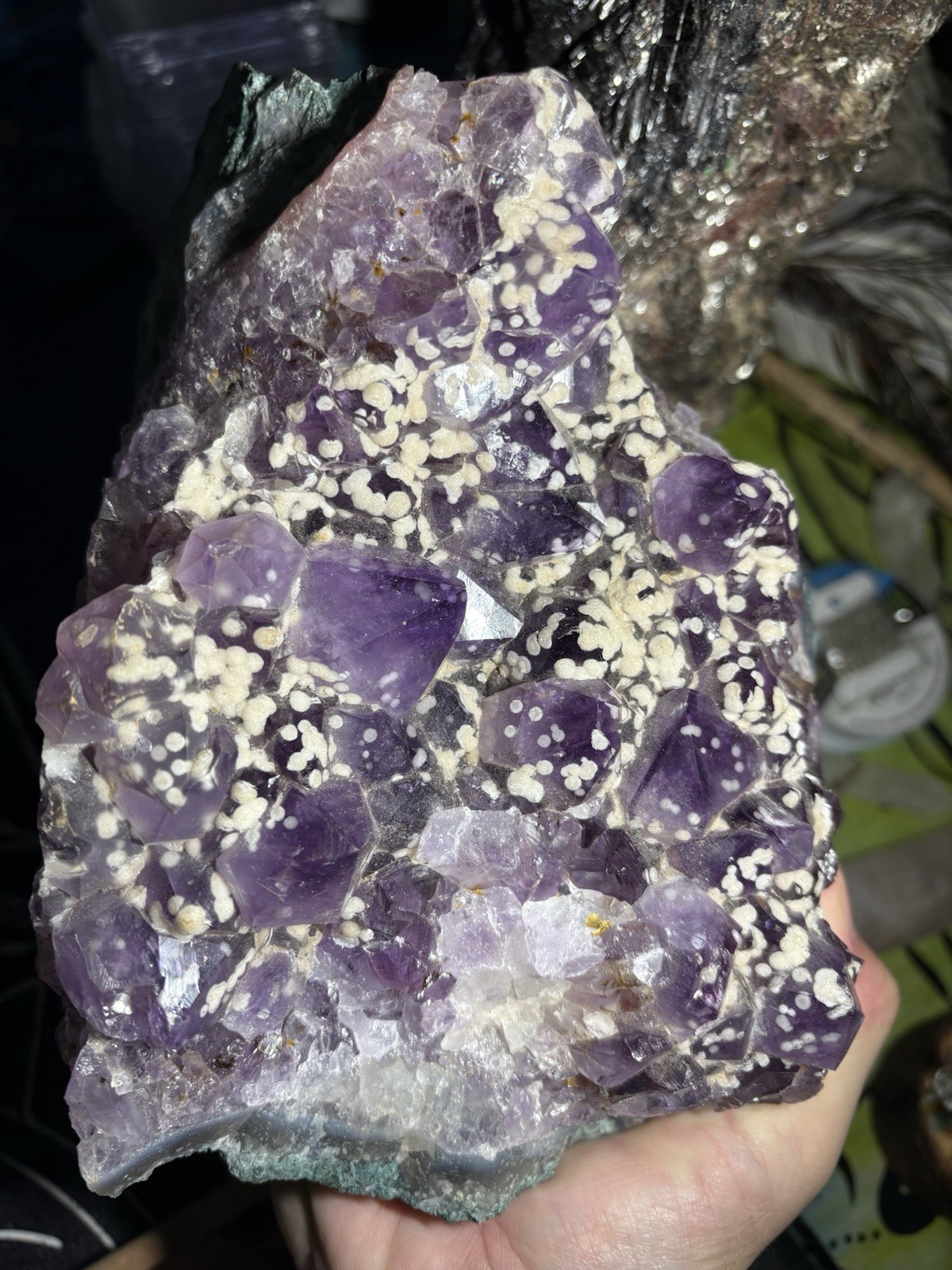 Museum Grade Brazilian Amethyst Geode With Cristobalite & Goethite