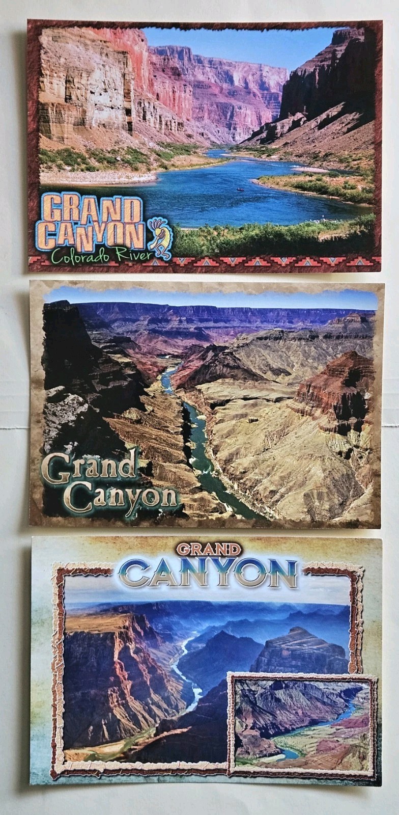 Arizona Postcards. Grand Canyon. Colorado River. Lot Of 3.