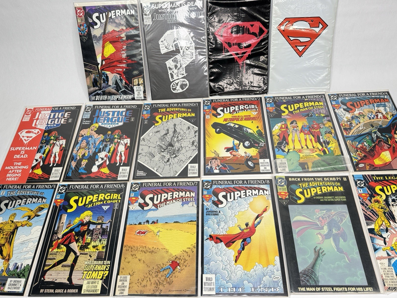 Death of Superman Funeral for a Friend Doomsday 1993 DC Comic Lot of 20 NM MINT