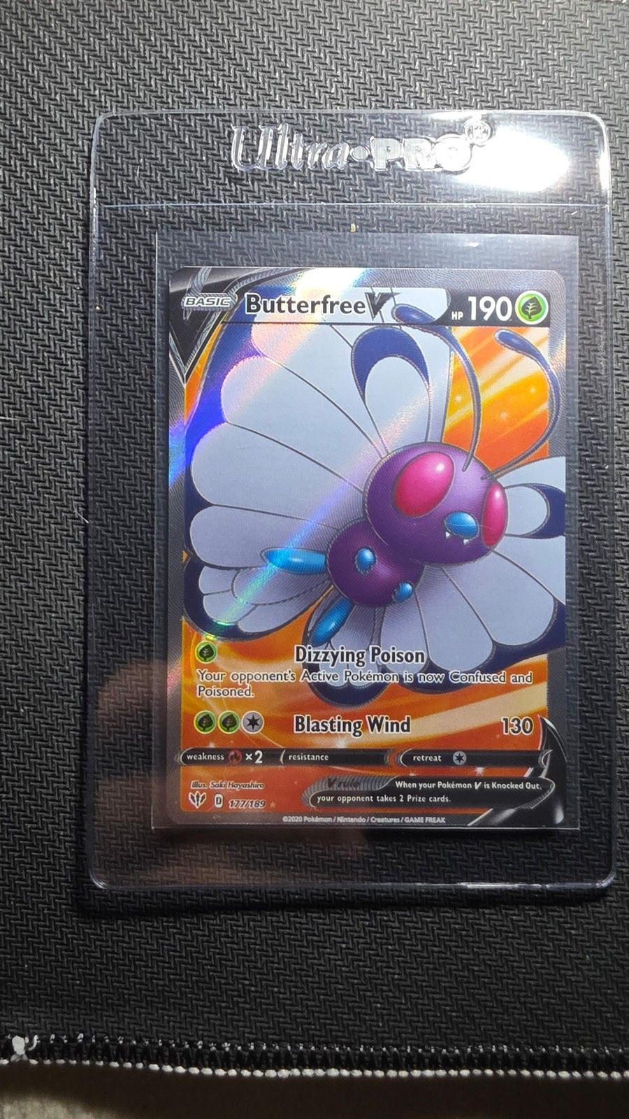 #181 Pokemon Butterfree V (Full Art) 177/189 Darkness Ablaze