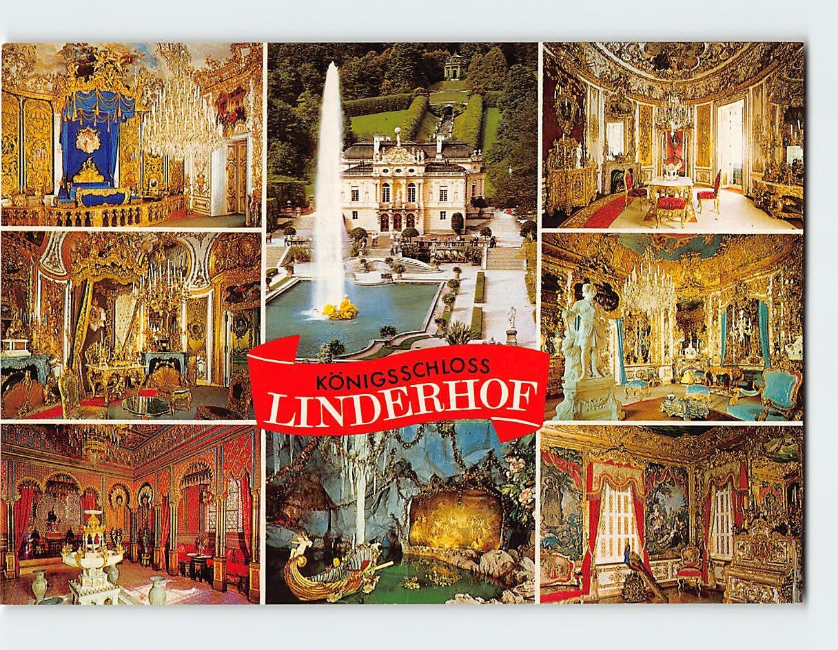 Postcard Königsschloss Linderhof Ettal Germany