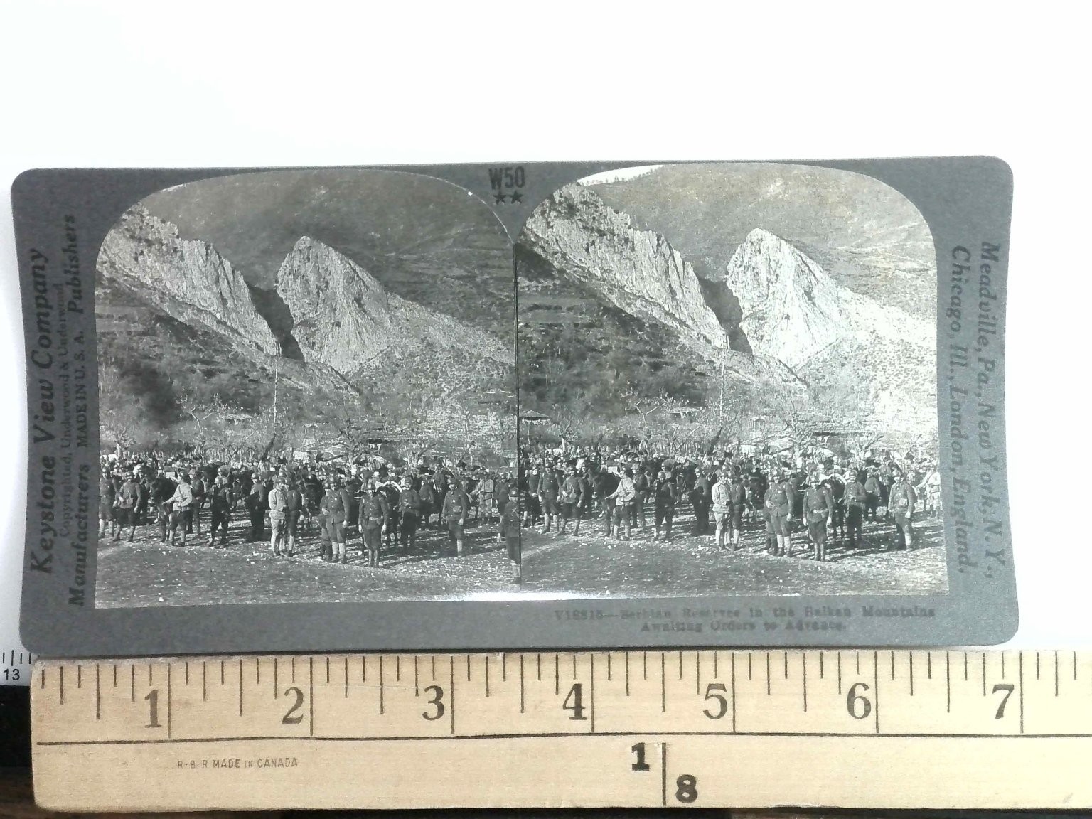 Serbian Reserves Balkan Mountains Stereoview Keystone View Co. 1910s Military