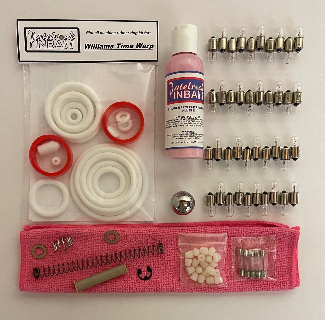 1979 Williams Time Warp Pinball Machine Maintenance Tune Up Kit 1979 Williams Time Warp Pinball Machine Maintenance Tune Up Kit