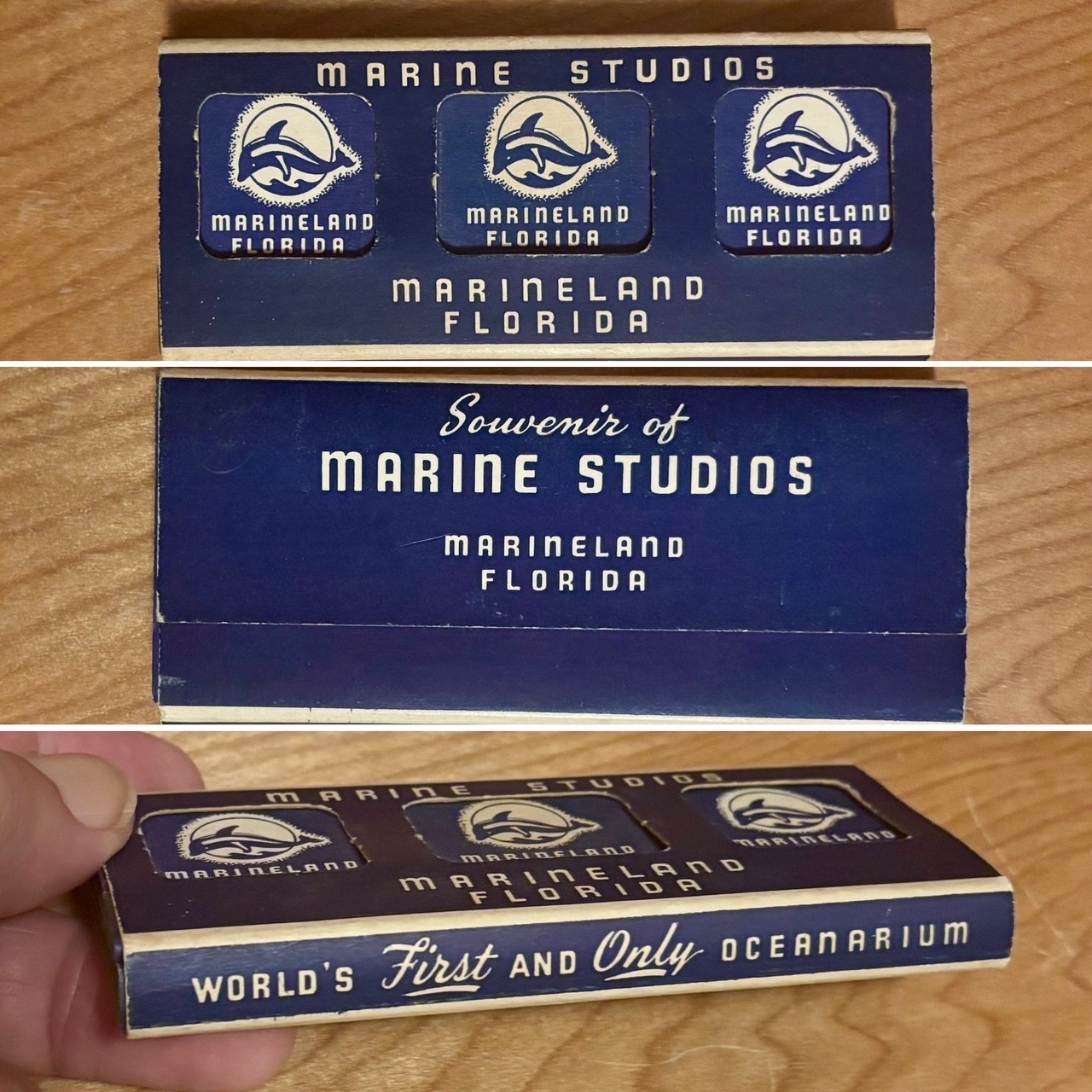 RARE 1940s Marine Studios Marineland Florida Souvenir Box of 6 Matchbooks RARE 1940s Marine Studios Marineland Florida Souvenir Box of 6 Matchbooks