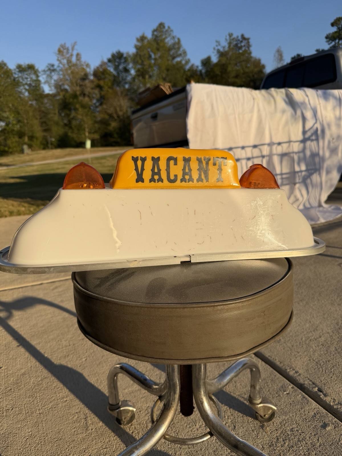 Vintage 1960s/70s Taxi Cab Roof Topper Light Sign Cabometer American Cab-Lite