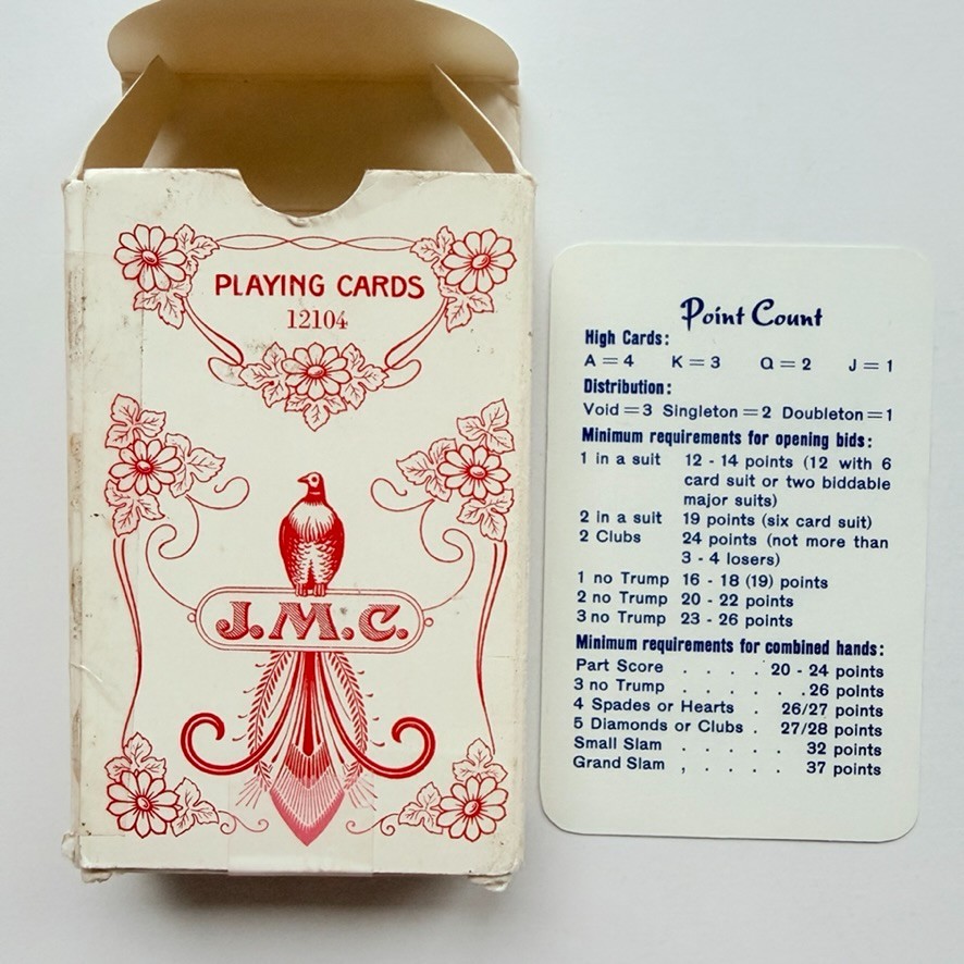 Vintage J.M.C. Muller & Cie Schaffhouse Playing Cards Deck Swiss Made Bridge Set