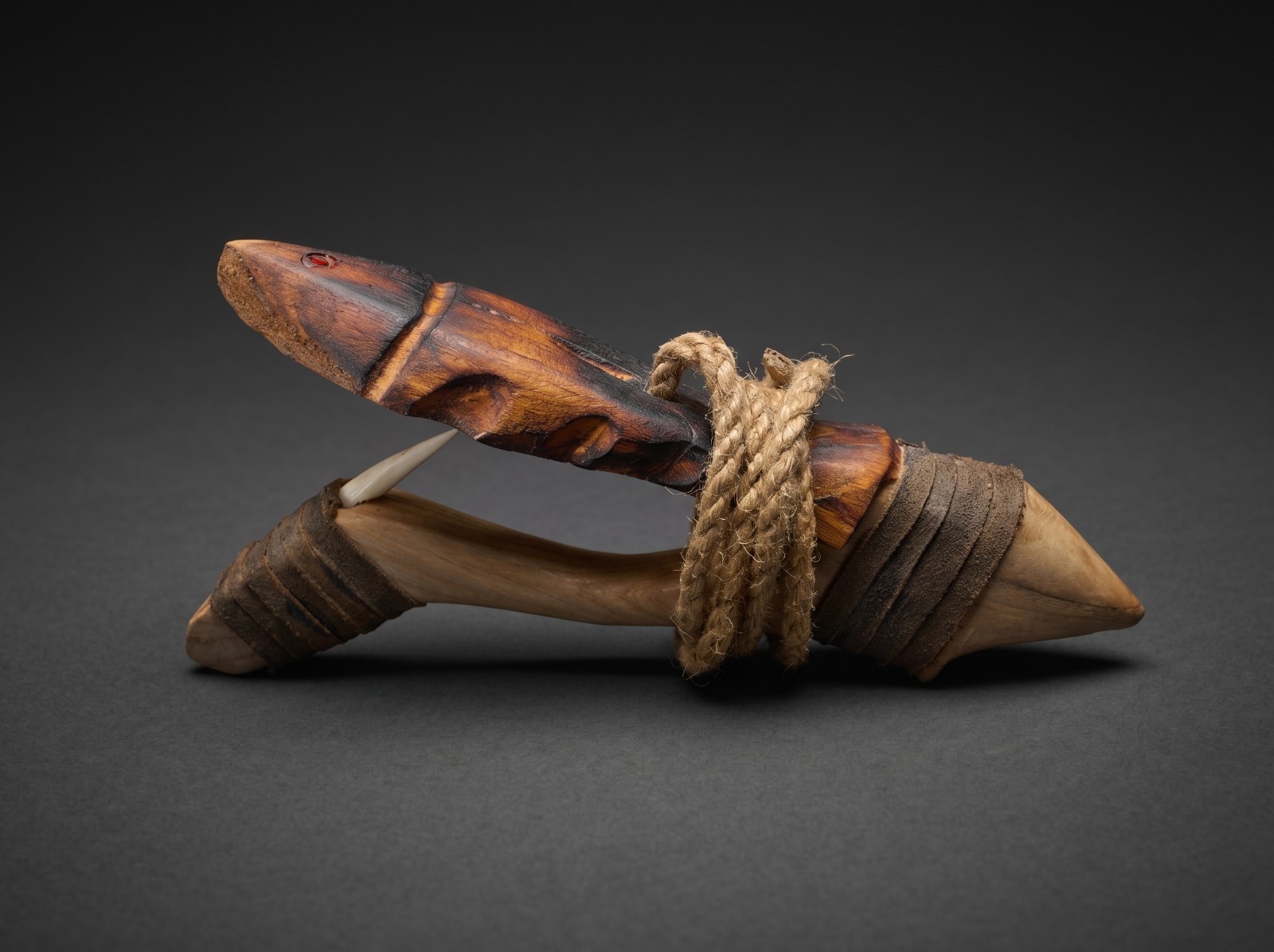 Fish Totem Halibut Hook, Northwest Coast Rustic Art Design 5