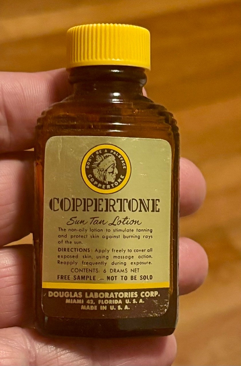 Vintage 1950s Miami Florida Coppertone Tan Lotion Bottle Vintage 1950s Miami Florida Coppertone Tan Lotion Bottle