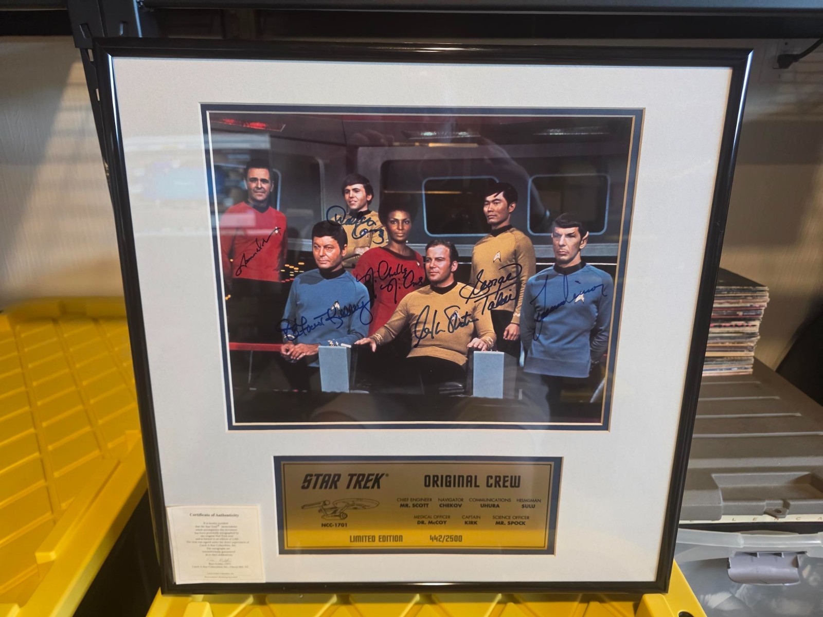 Star Trek Full Original Crew Signed Plaque 442/2500-HIGHLY SOUGHT AFTER \ Star Trek Full Original Crew Signed Plaque 442/2500-HIGHLY SOUGHT AFTER \