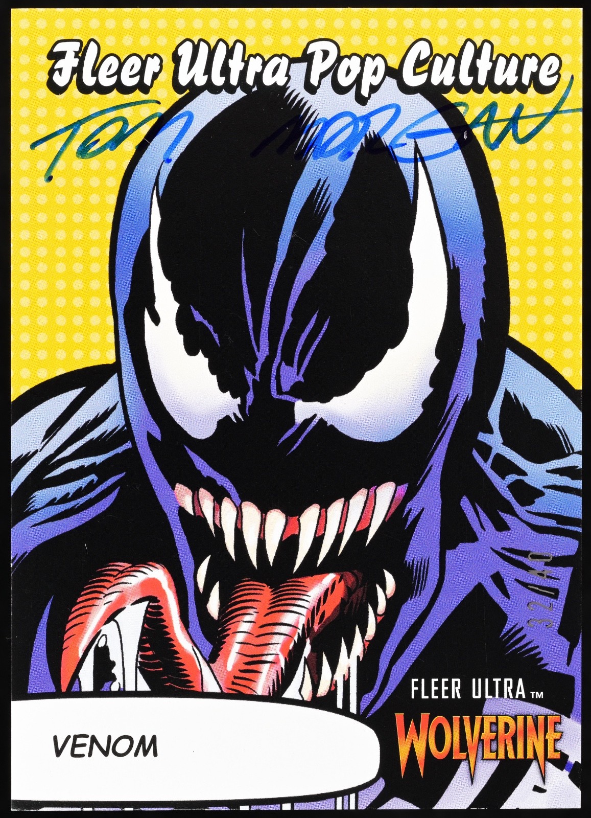 2023 Fleer Ultra Wolverine Pop Culture Artist Auto #PC-33 Venom, Tom Morgan 🔥 2023 Fleer Ultra Wolverine Pop Culture Artist Auto #PC-33 Venom, Tom Morgan 🔥