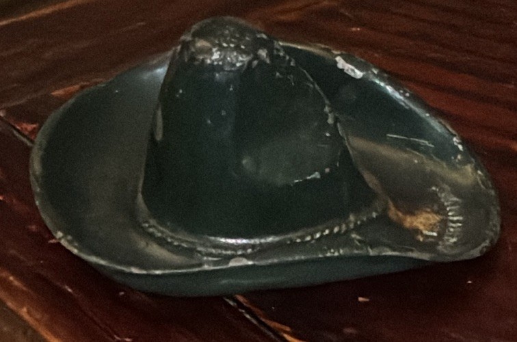 TEXAS CENTENNIAL EXPOSITION Cowboy Hat Copper 1836-1936 Vintage Ashtray