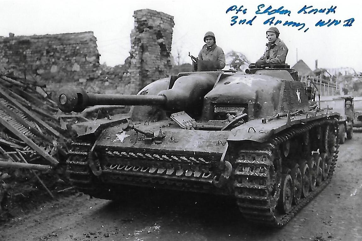 Eldon Knuth auto-sign 4x6 photo WW II France European Theater USA Rare COA LOOK