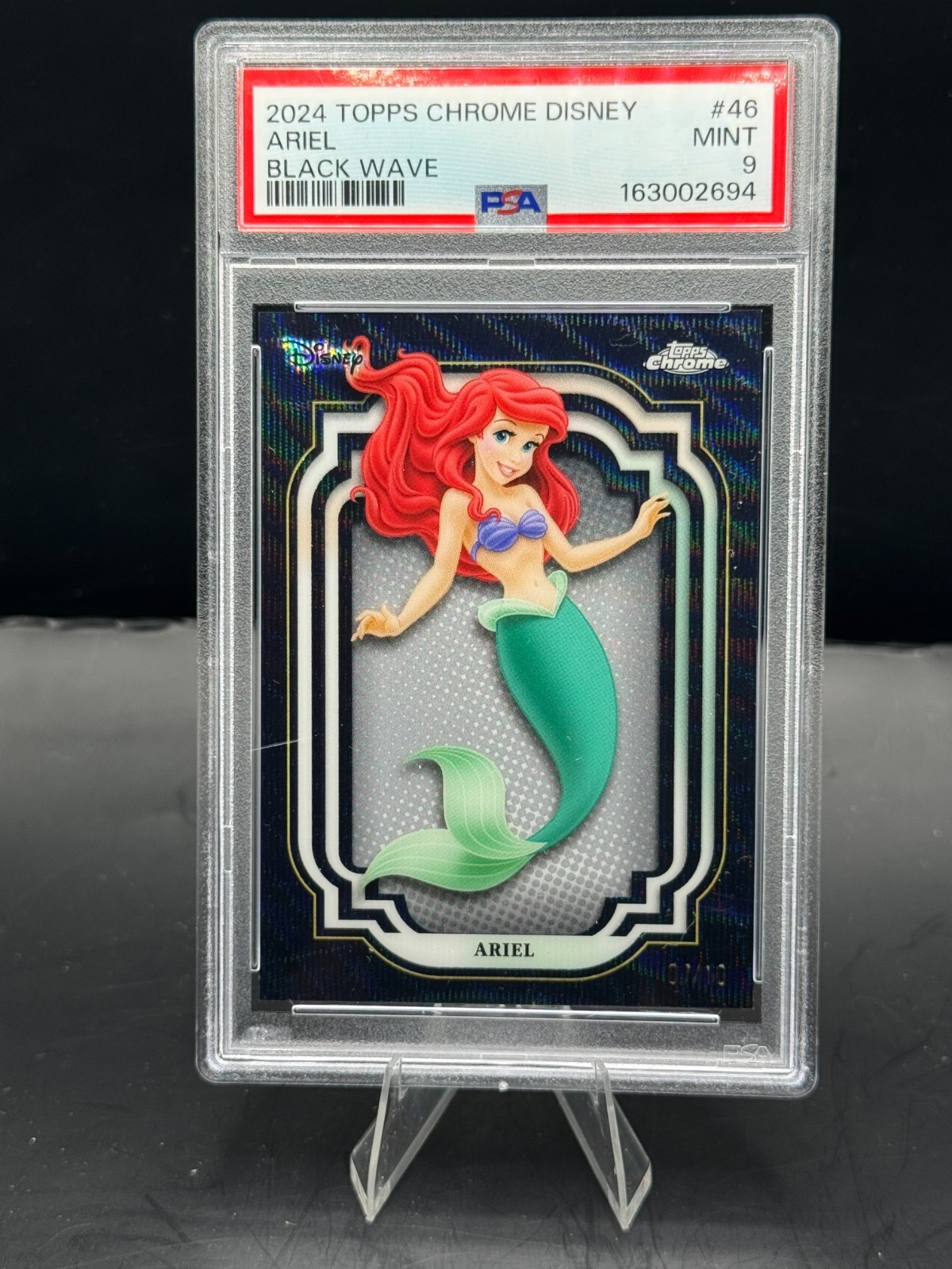 2024 Topps Chrome Disney ARIEL #46 Black /10 PSA 9 POP 2