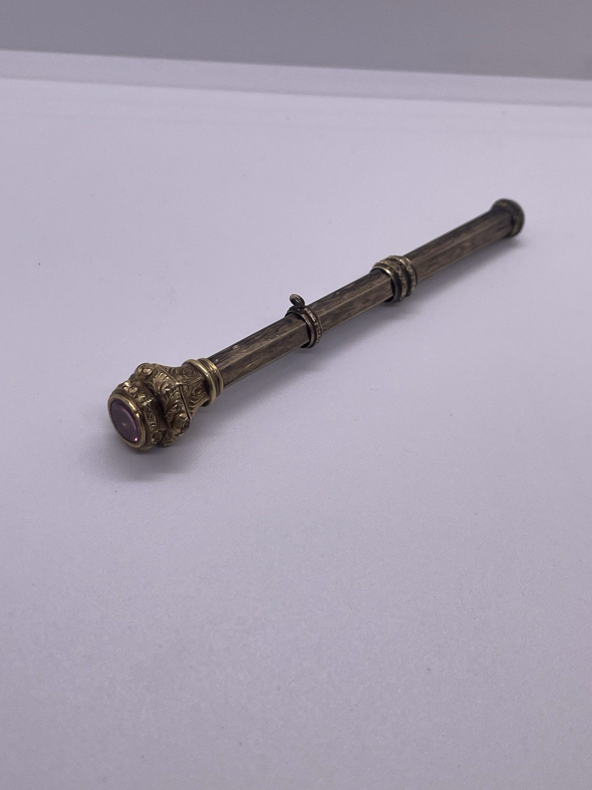 Antique Victorian Gold Filled Retracting Mechanical Pencil Fob