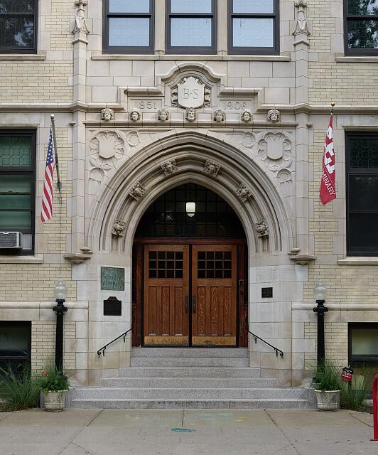 Photo:Buffalo Seminary Buffalo New York 1908 Entrance Doorway School
