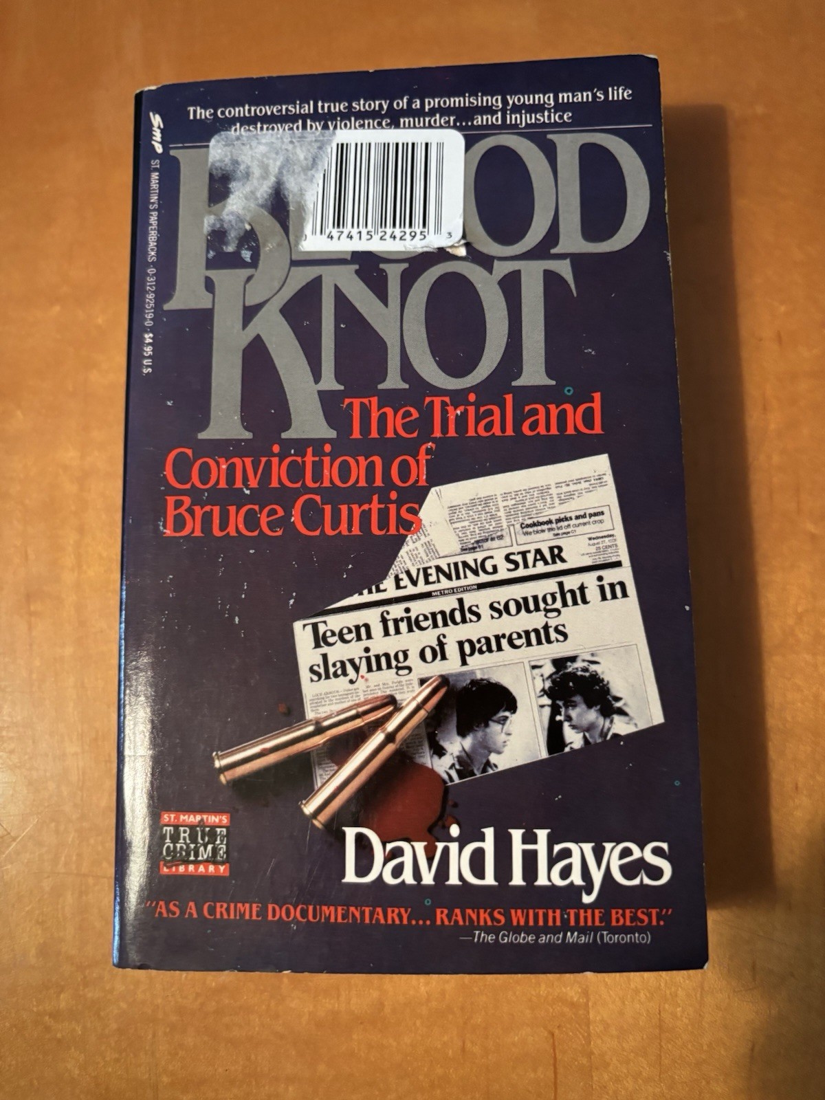80’s True Crime Blood Knot By David Hayes - Out Of Print