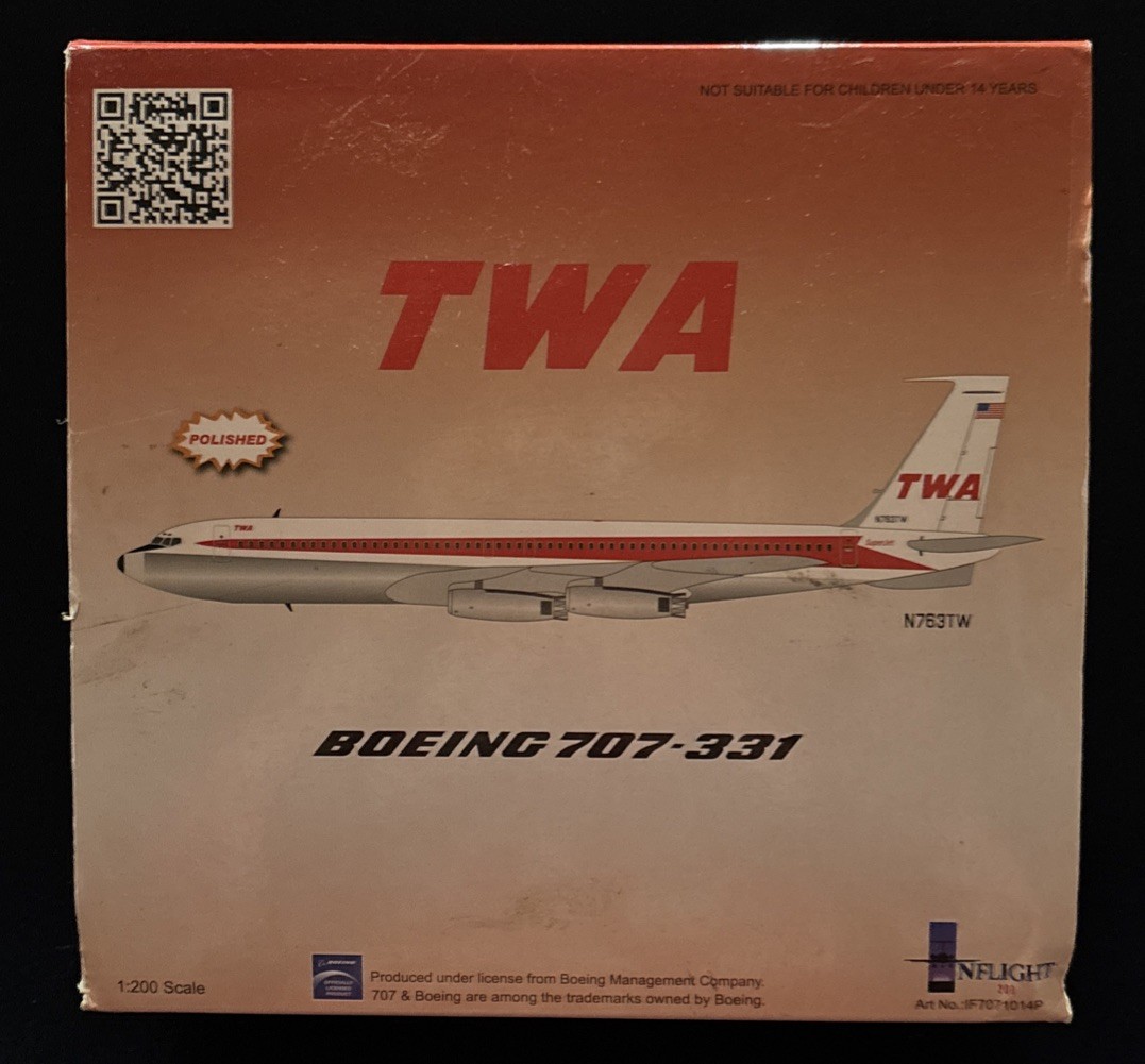 INFLIGHT 200 IF7071014P - TWA Boeing 707-331 Reg.N763TW - 1/200 Model - NEW RARE