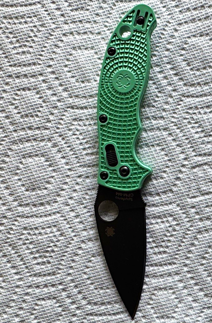 Spyderco Manix 2 LW Mint Green CPM-M4 BHQ Exclusive (Lightly Used/No Box)