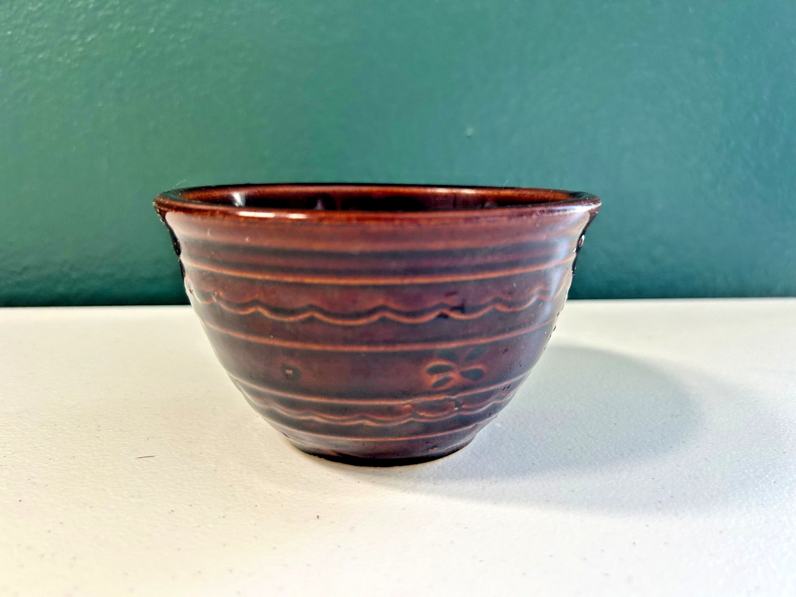 Marcrest Daisy Dot Vintage Brown Stoneware Small Mixing Bowl 5