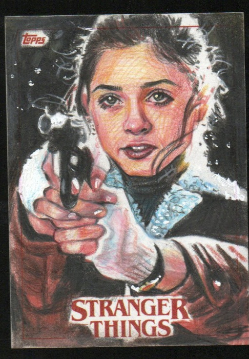 Topps Stranger Things Angelina Benedetti AP Hand Drawn Sketch 1/1 Nancy Topps Stranger Things Angelina Benedetti AP Hand Drawn Sketch 1/1 Nancy
