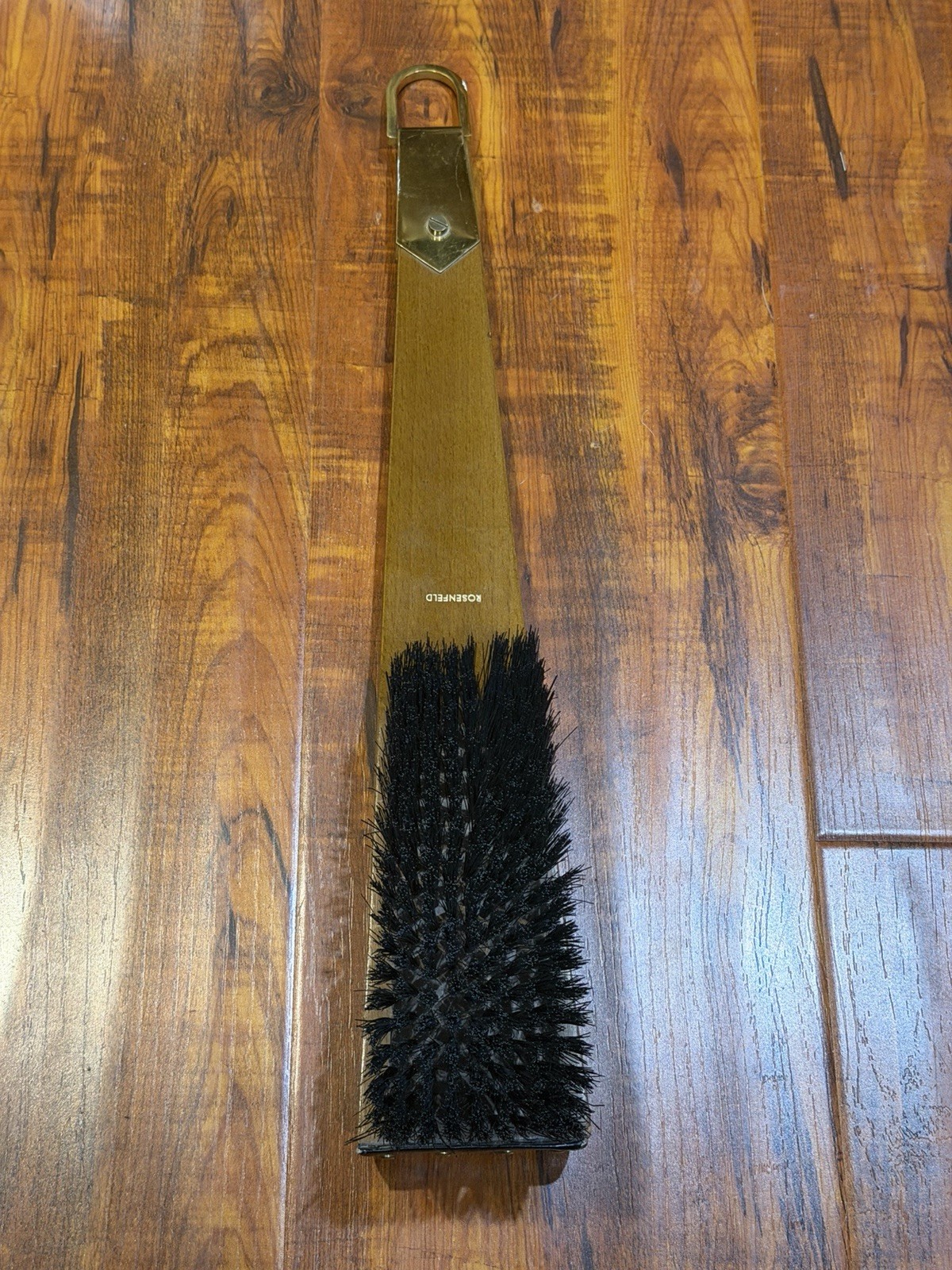 Vintage Rosenfeld West Germany Wood Leather & Brass Suit Hat Clothing Lint Brush