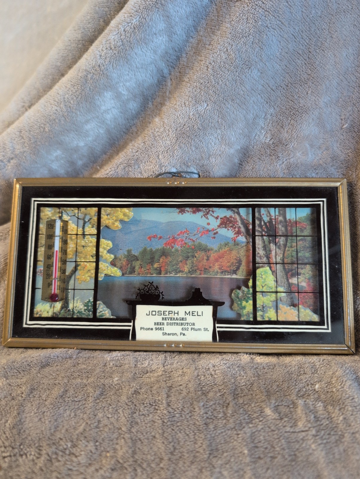 Vintage Joseph Meli Beverage Beer Distributor Sharon Pa advertising sign 1940s