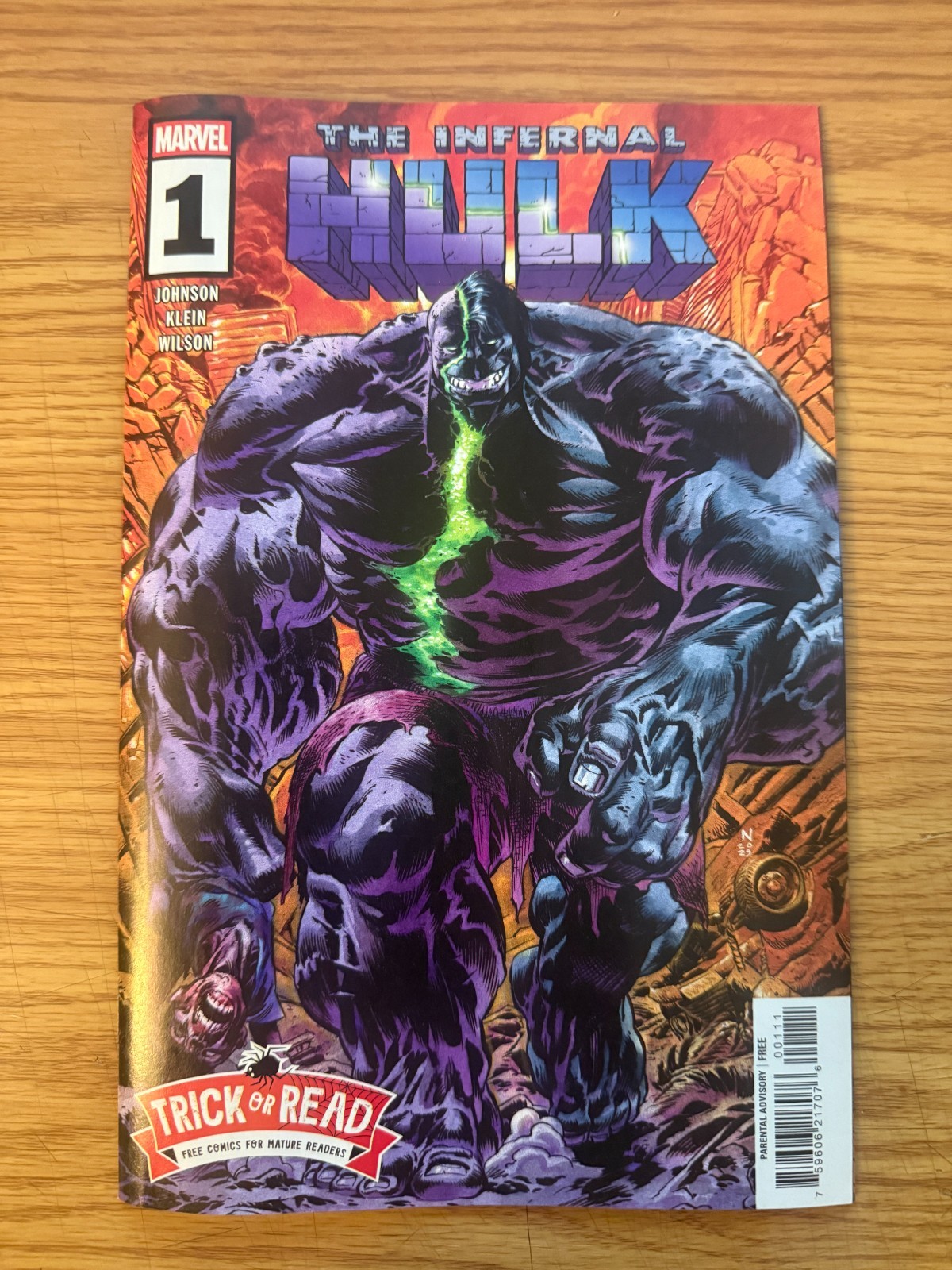 Infernal Hulk #1 - Trick Or Read Cover - Marvel Comics 2026