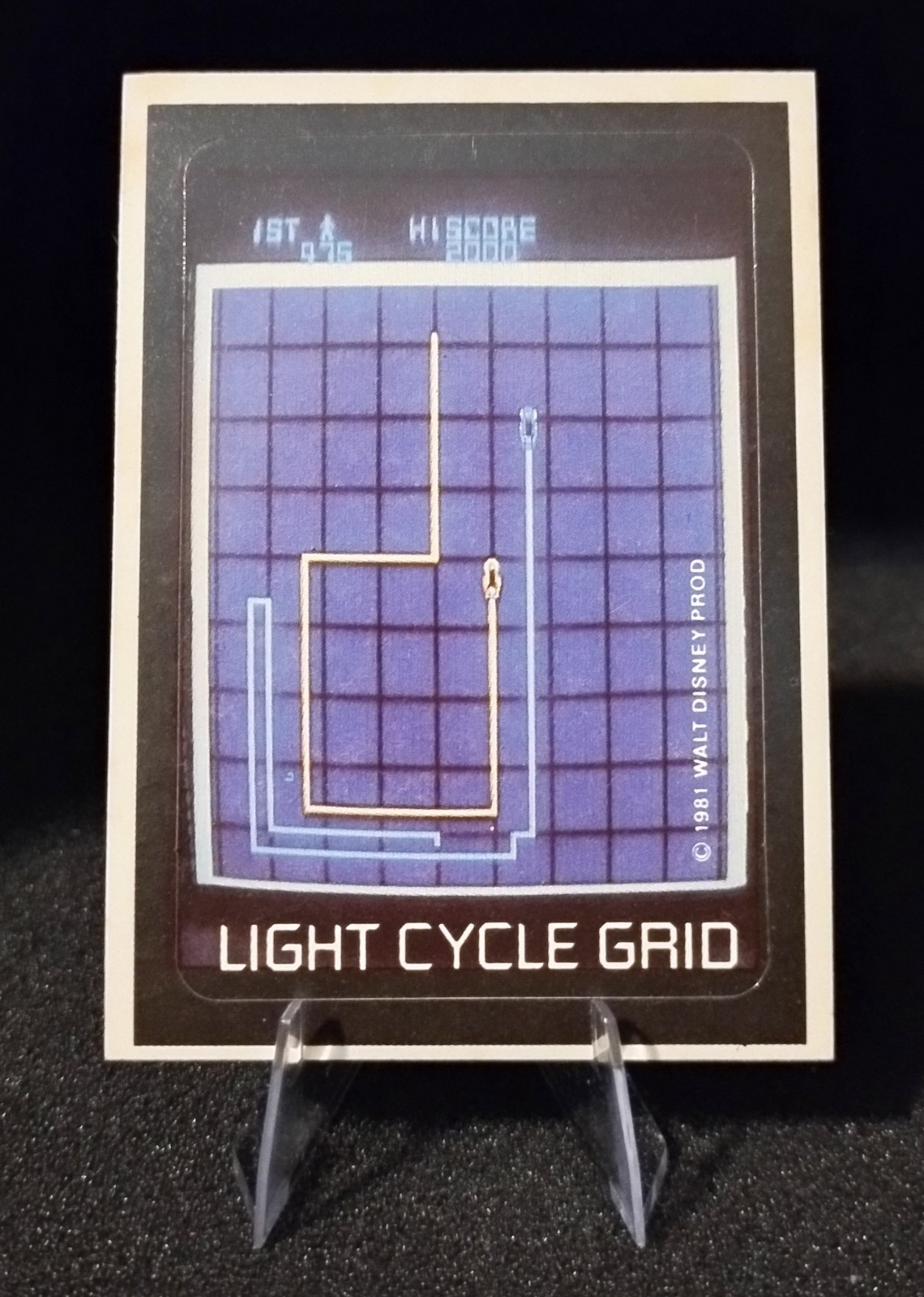 1981 Donruss Tron Movie Sticker Light Cycle Grid 