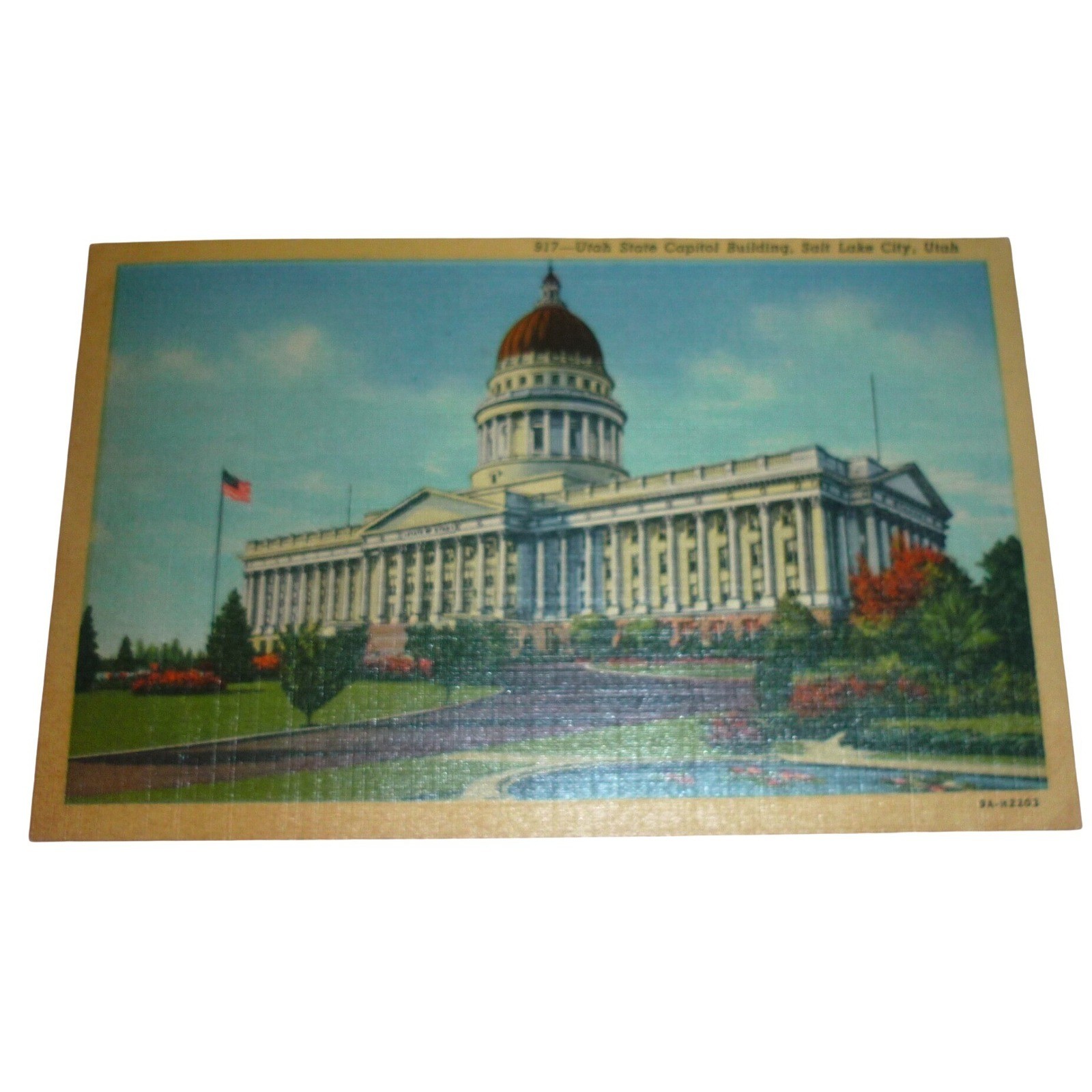 Vintage Utah State Capitol Building Salt Lake City Linen Postcard Unposted 917 Vintage Utah State Capitol Building Salt Lake City Linen Postcard Unposted 917
