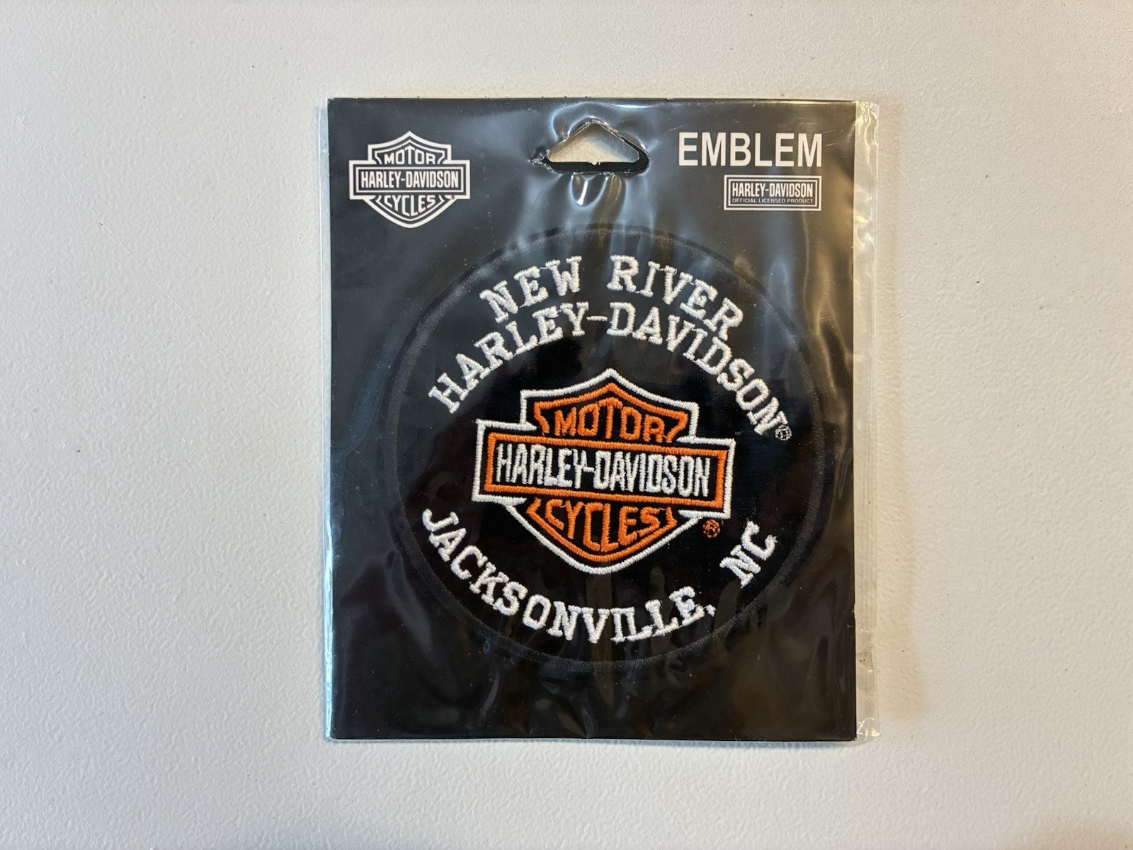 NOS Harley Davidson New River Jacksonville NC Dealer Patch Emblem 2009 Bar Shiel NOS Harley Davidson New River Jacksonville NC Dealer Patch Emblem 2009 Bar Shiel