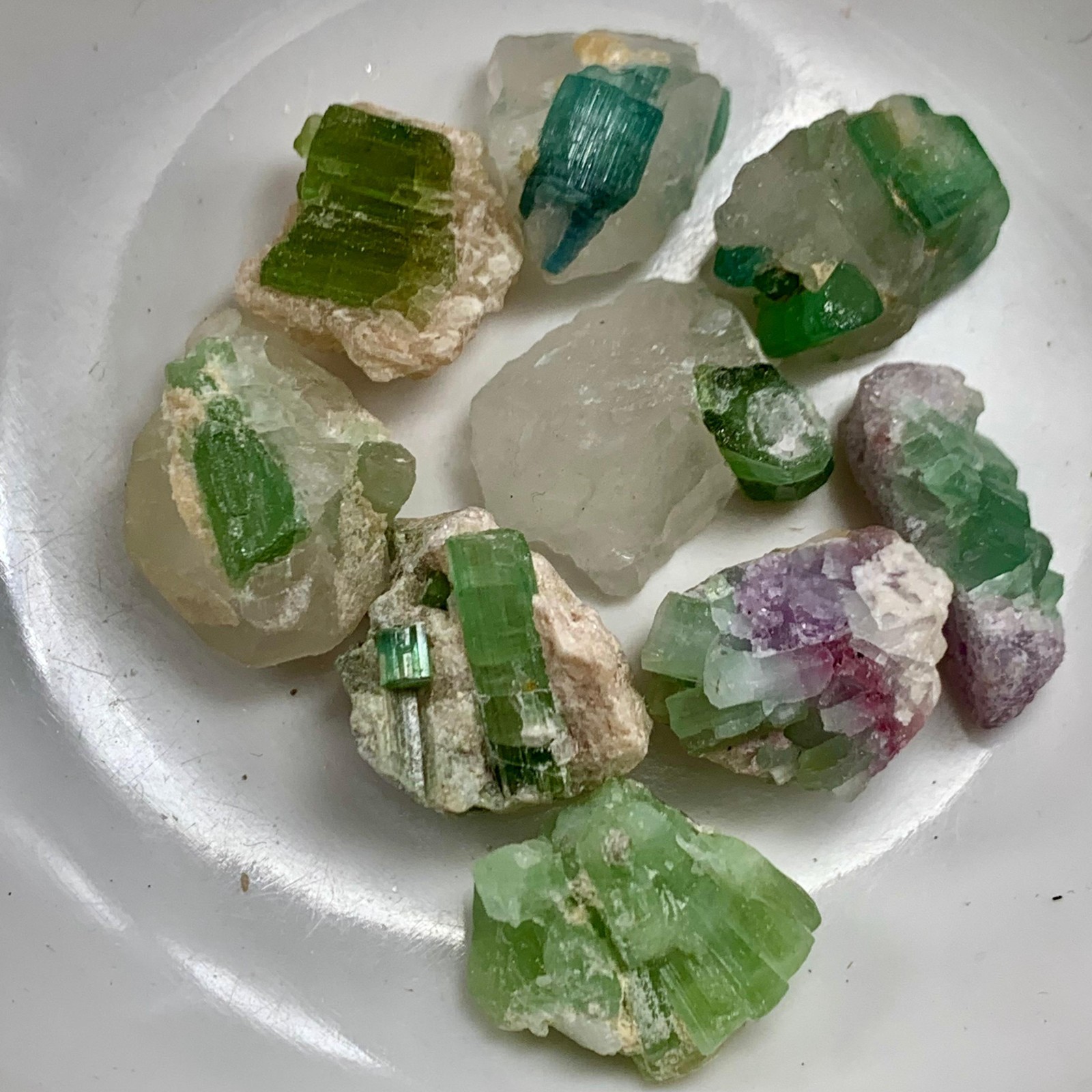 134 CT Terminated Natural lot of Tourmaline Crystals  Bunch Specimen @ Afghan