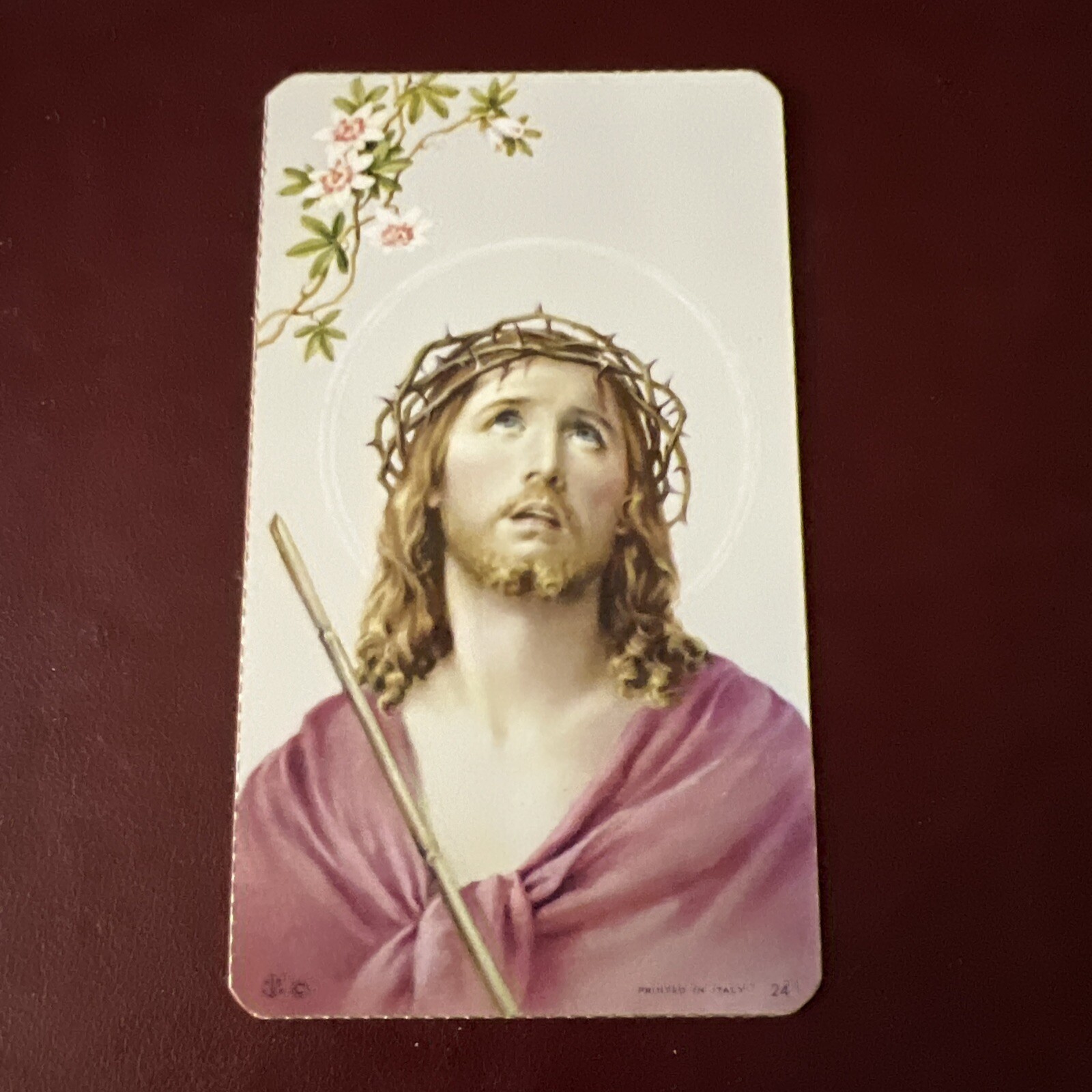 Vintage Catholic Holy Card - Ecce Homo - The Agony Of Jesus Vintage Catholic Holy Card - Ecce Homo - The Agony Of Jesus