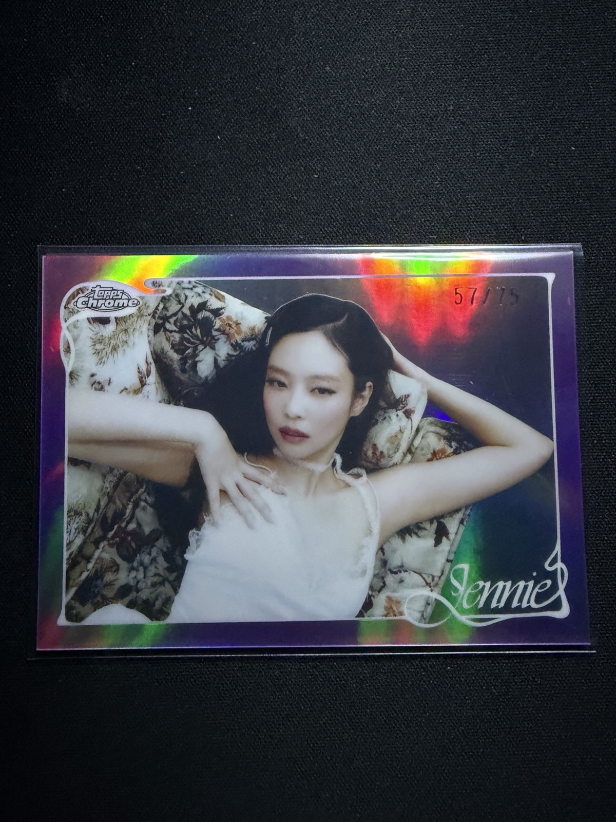 Topps 2026 Topps Chrome X Jennie #19 Jennie Purple Refractor /75