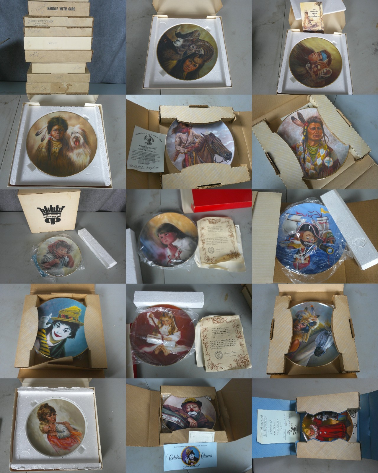 Vintage Collector Plates (In Box; w/ Certificates of Authenticity; Lot of 14)