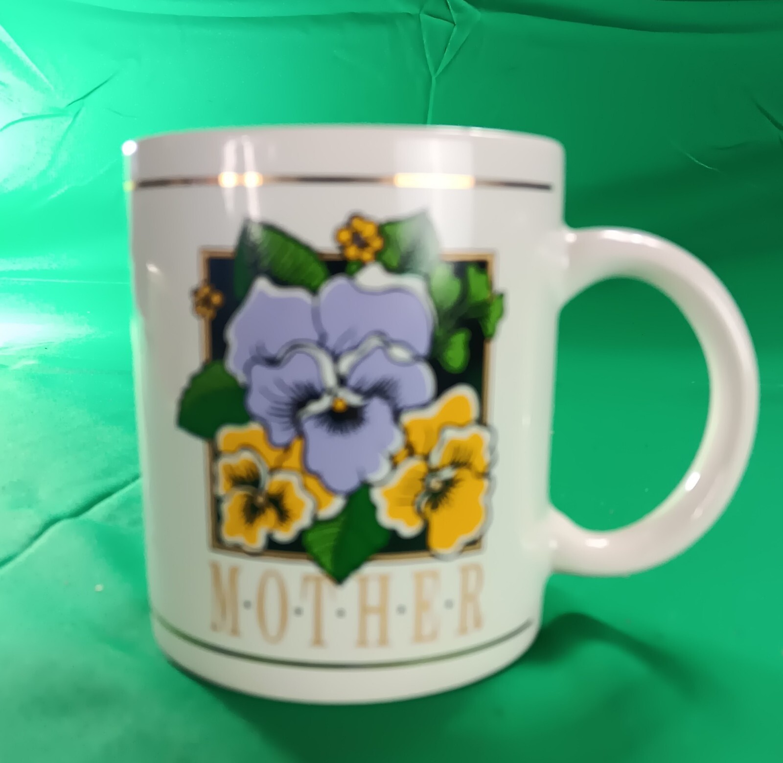 Vintage J.I.I. Ceramic Coffee Mug Mother Floral Floral Design 1996 Gift