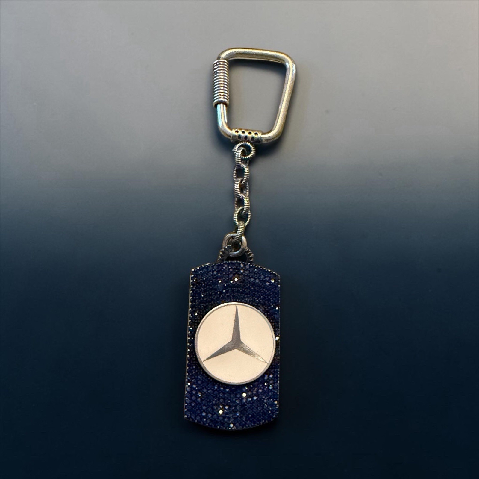 Mercedes-Benz Australian Crystal Sterling Silver Keychain