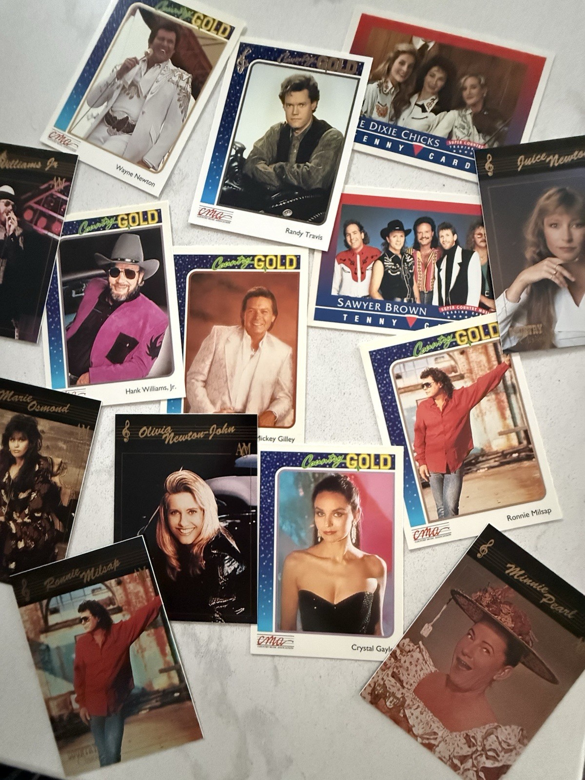 300 Vintage 1990s Country Music Star Trading Cards