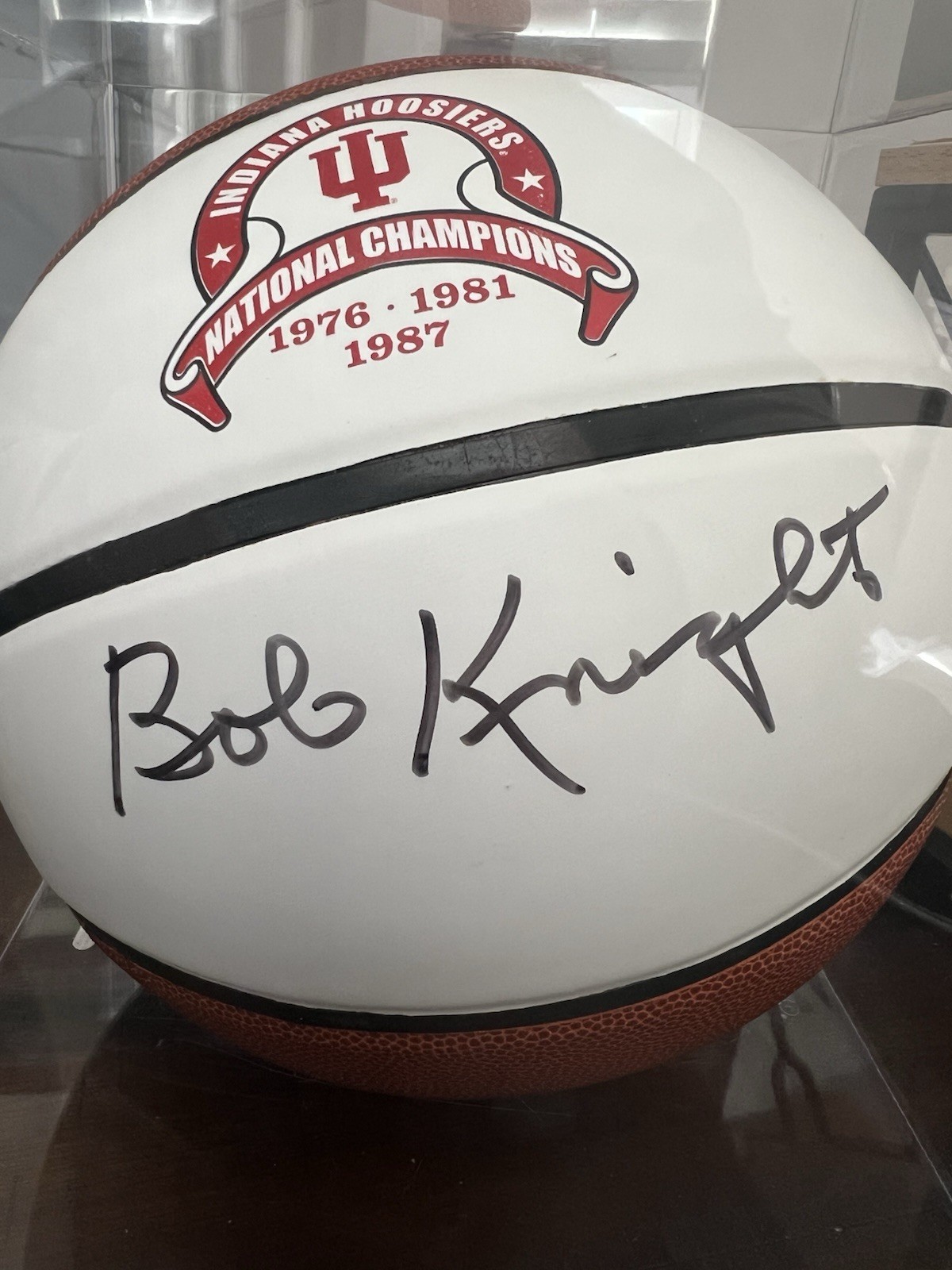 BOBBY KNIGHT SIGNED INDIANA HOOSIERS CHAMPIONSHIP BASKETBALL JSA COA RARE 🔥