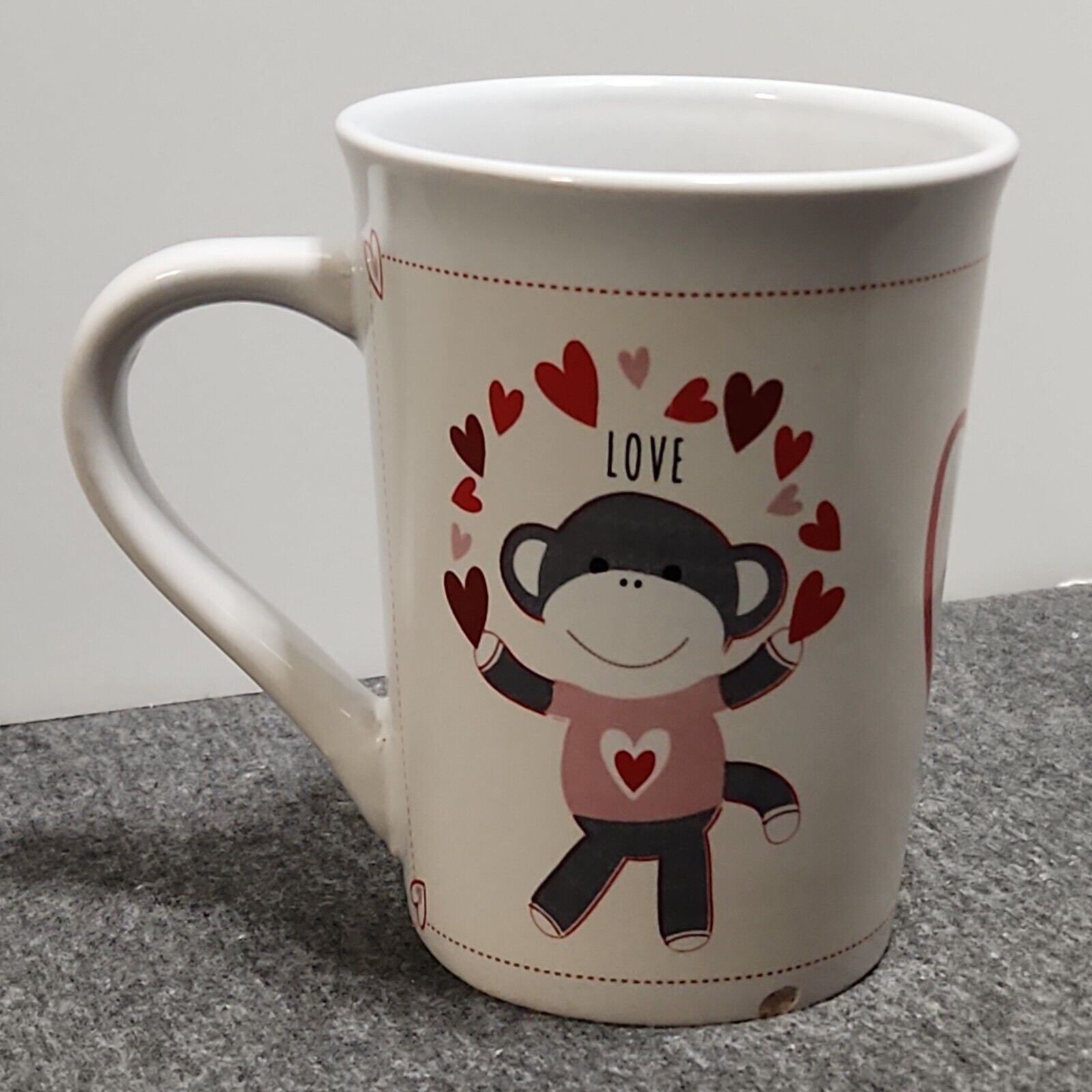 Monkey LOVE Heart Coffee Tea Mug Cute Cup Holds 15 Oz. Royal Norfolk
