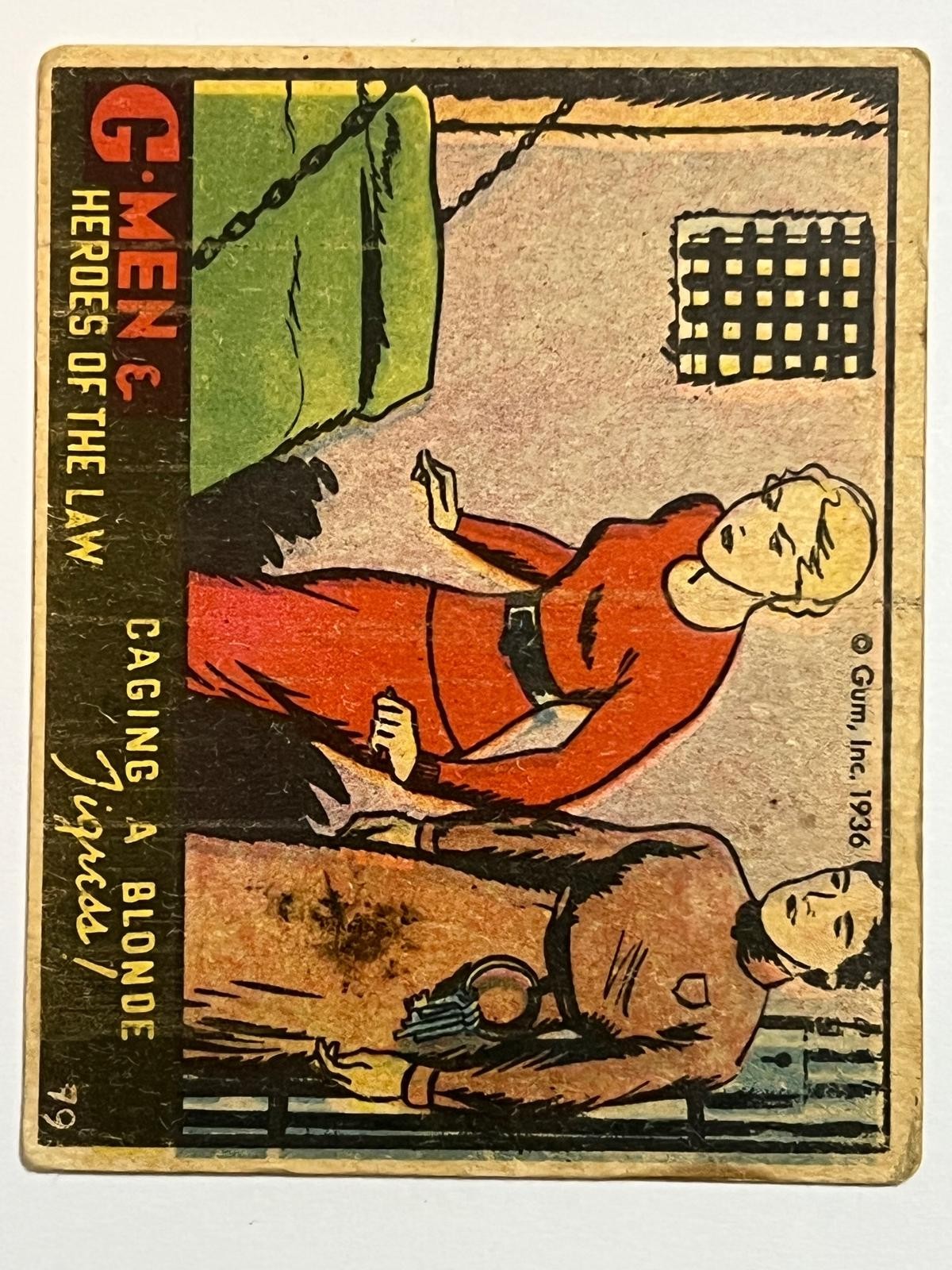 1935-37 Gum Inc. G-Men & Heroes of the Law (R60) #79a Caging a Blond Tigress