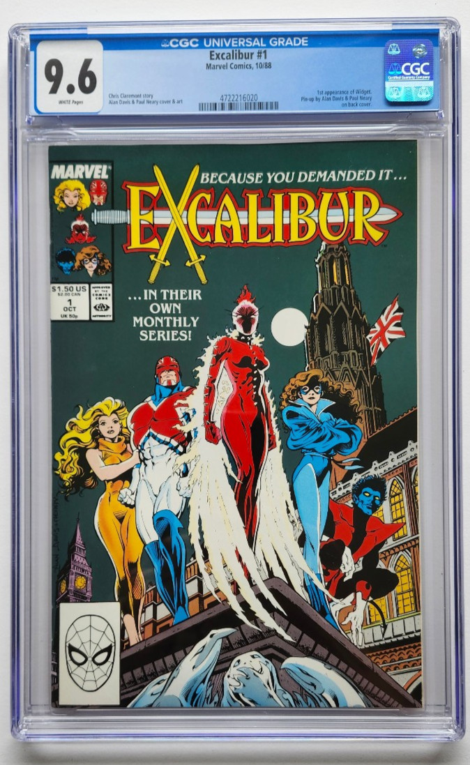 Excalibur #1 - Marvel - 1988 - Key 1st Issue - 1st App Widget - CGC 9.6