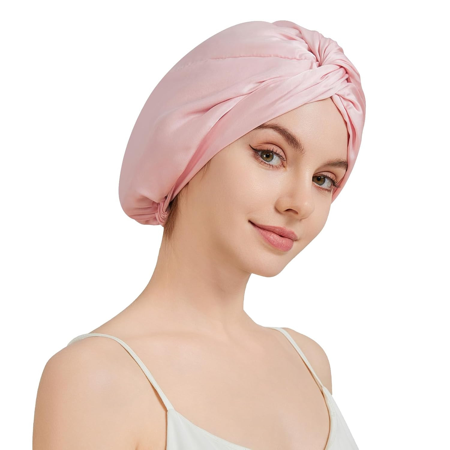 100% Mulberry Silk Bonnet for Sleeping Women, 22 Momme Grade-6A Double Layer Sil 100% Mulberry Silk Bonnet for Sleeping Women, 22 Momme Grade-6A Double Layer Sil