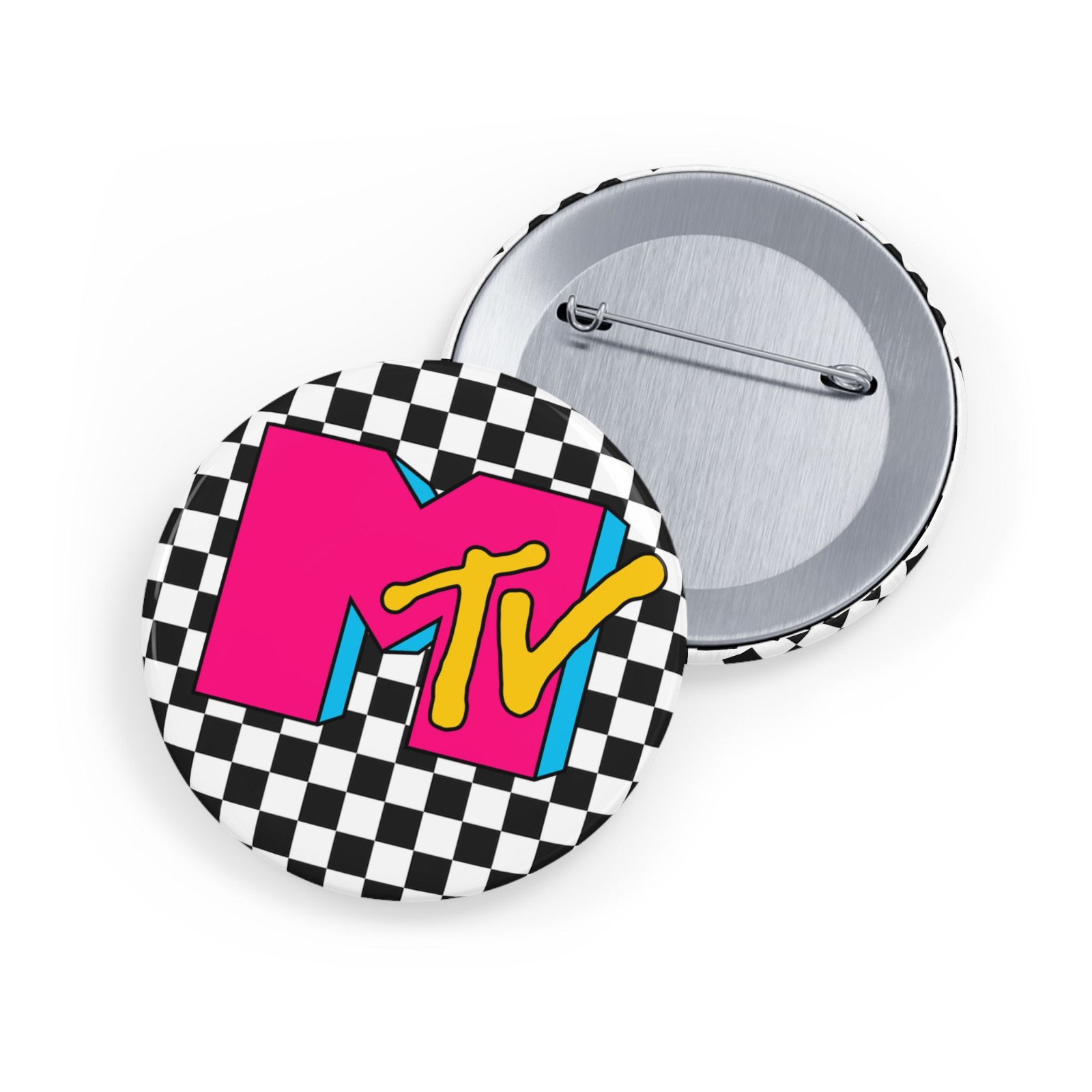 MTV Collector Pin/Button, New 2.25 inch, Retro Design, Throwback, 1980s, 1990s MTV Collector Pin/Button, New 2.25 inch, Retro Design, Throwback, 1980s, 1990s