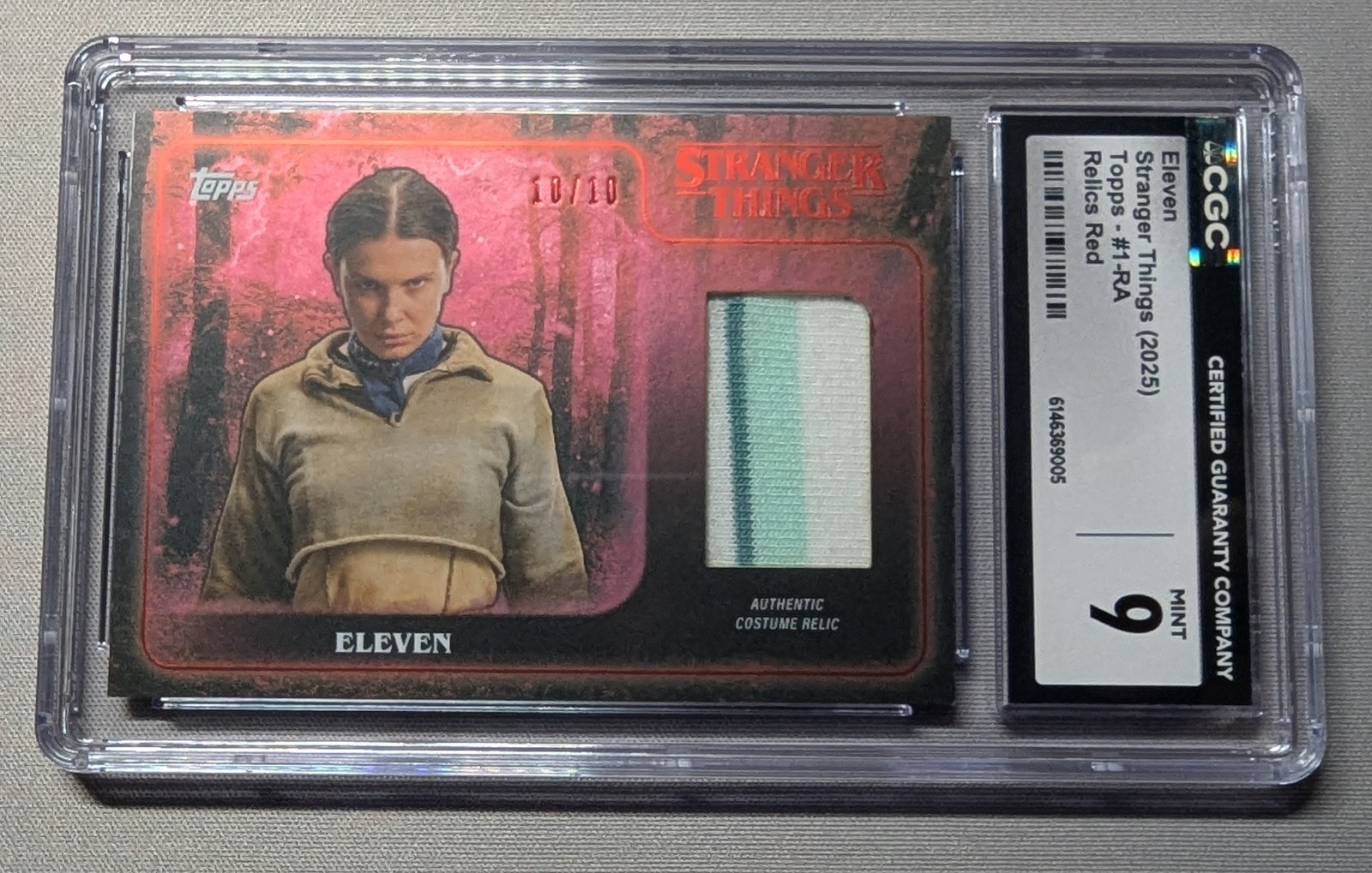 2025 Topps Stranger Things Eleven Relic Red /10 CGC MINT 9 #1-RA
